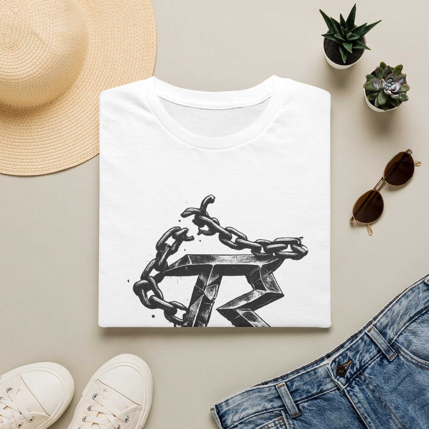 Relentless Chains Graphic Tee — Motivational Fitness T-Shirt