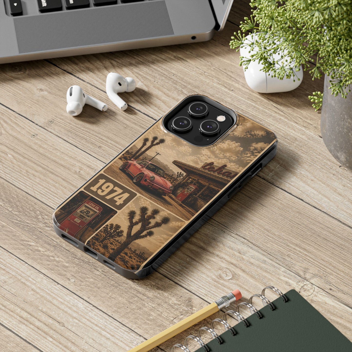 Vintage 1974 Desert Road Tough Phone Case