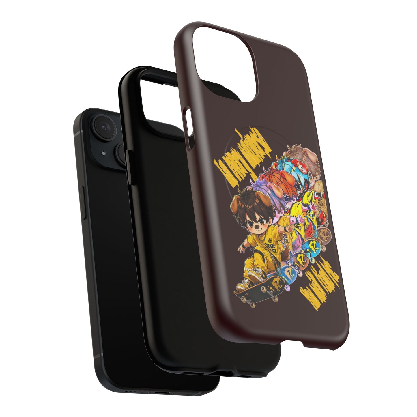 Skateboard Characters Magnetic Phone Case — Tough Magnetic iPhone Cover with Colorful Skate Art
