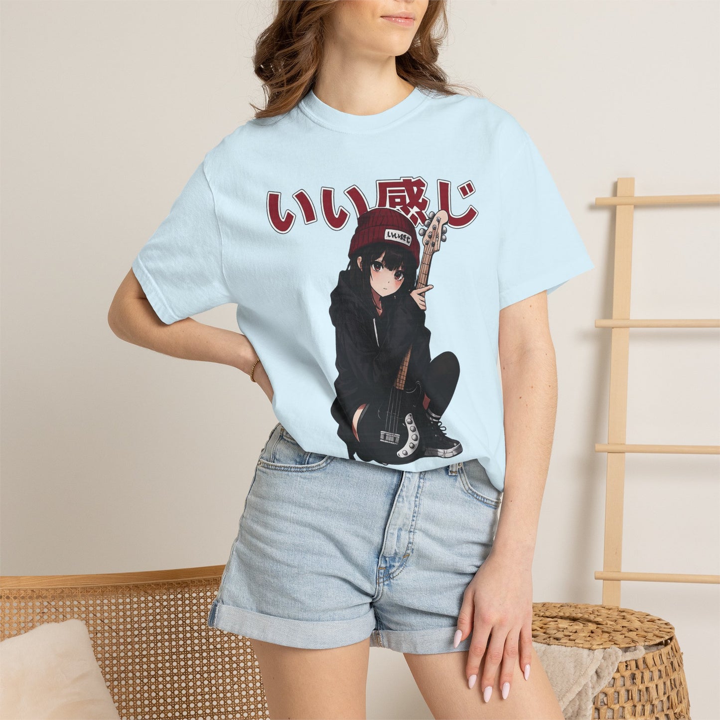 Cute Sad Anime Girl T-Shirt – Pastel Japanese Streetwear Tee