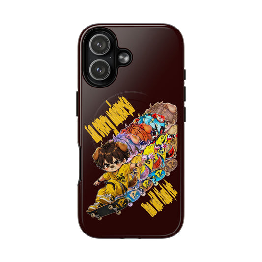 Skateboard Characters Magnetic Phone Case — Tough Magnetic iPhone Cover with Colorful Skate Art