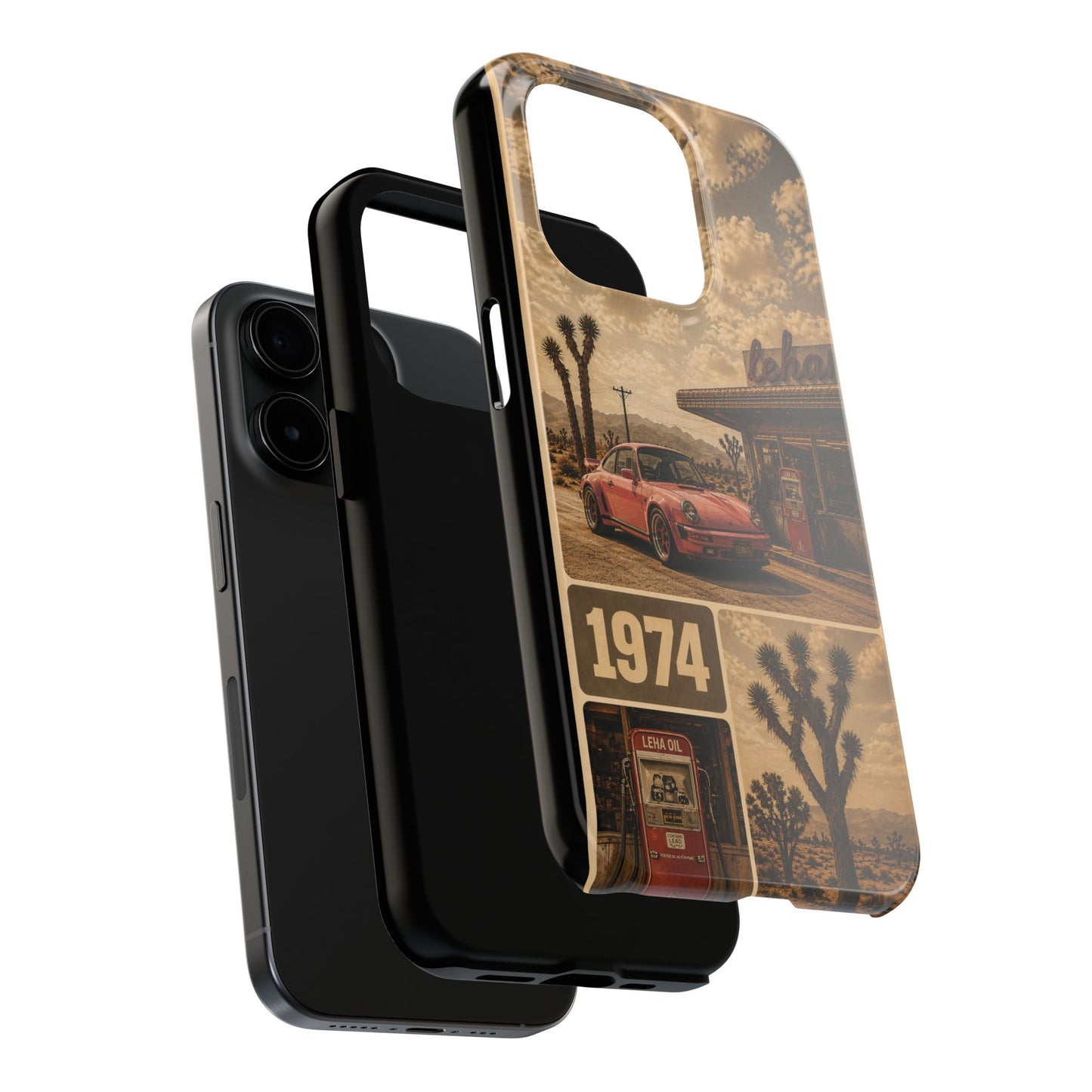 Vintage 1974 Desert Road Tough Phone Case