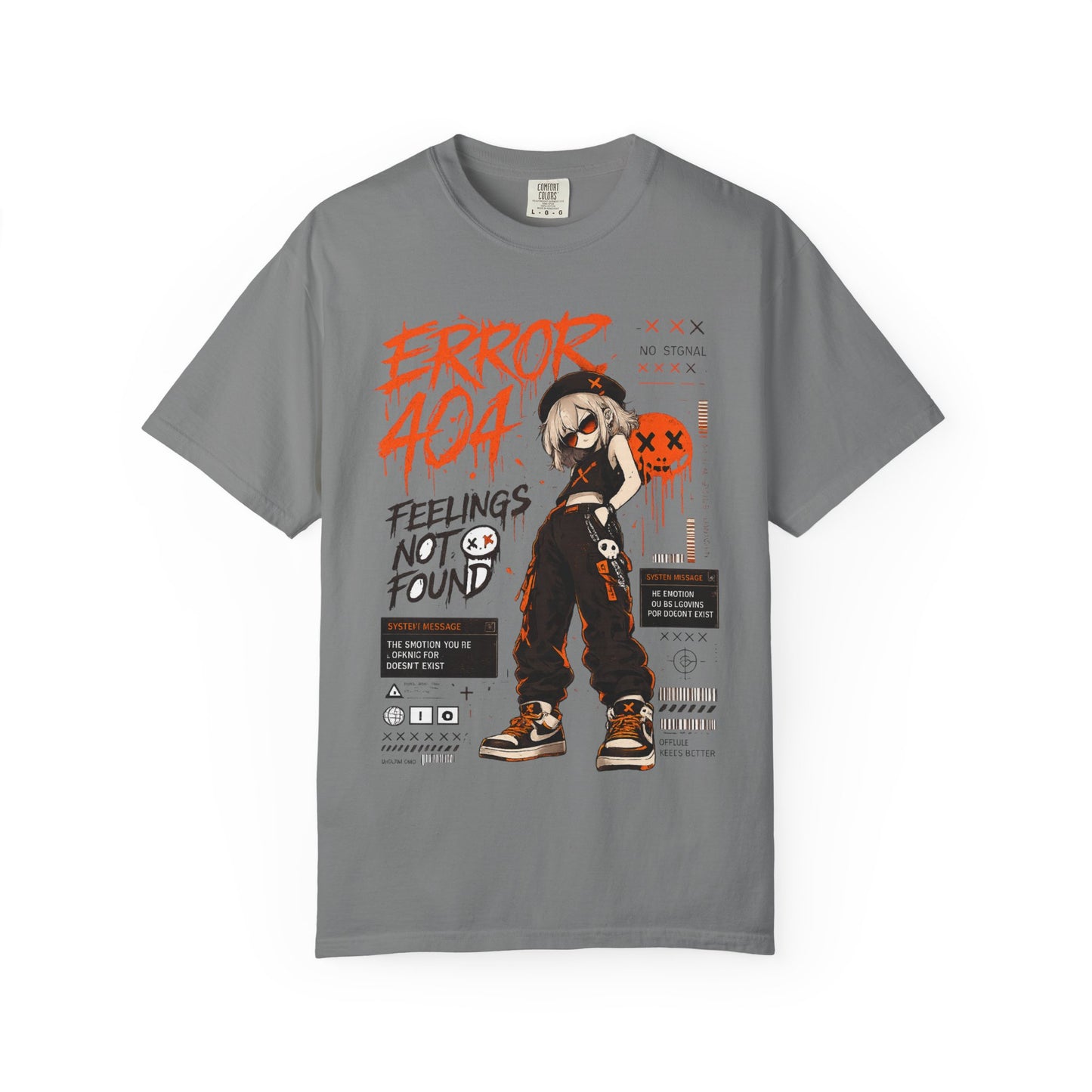 Error 404 Anime Streetwear T-Shirt — "Feelings Not Found" Graphic Tee