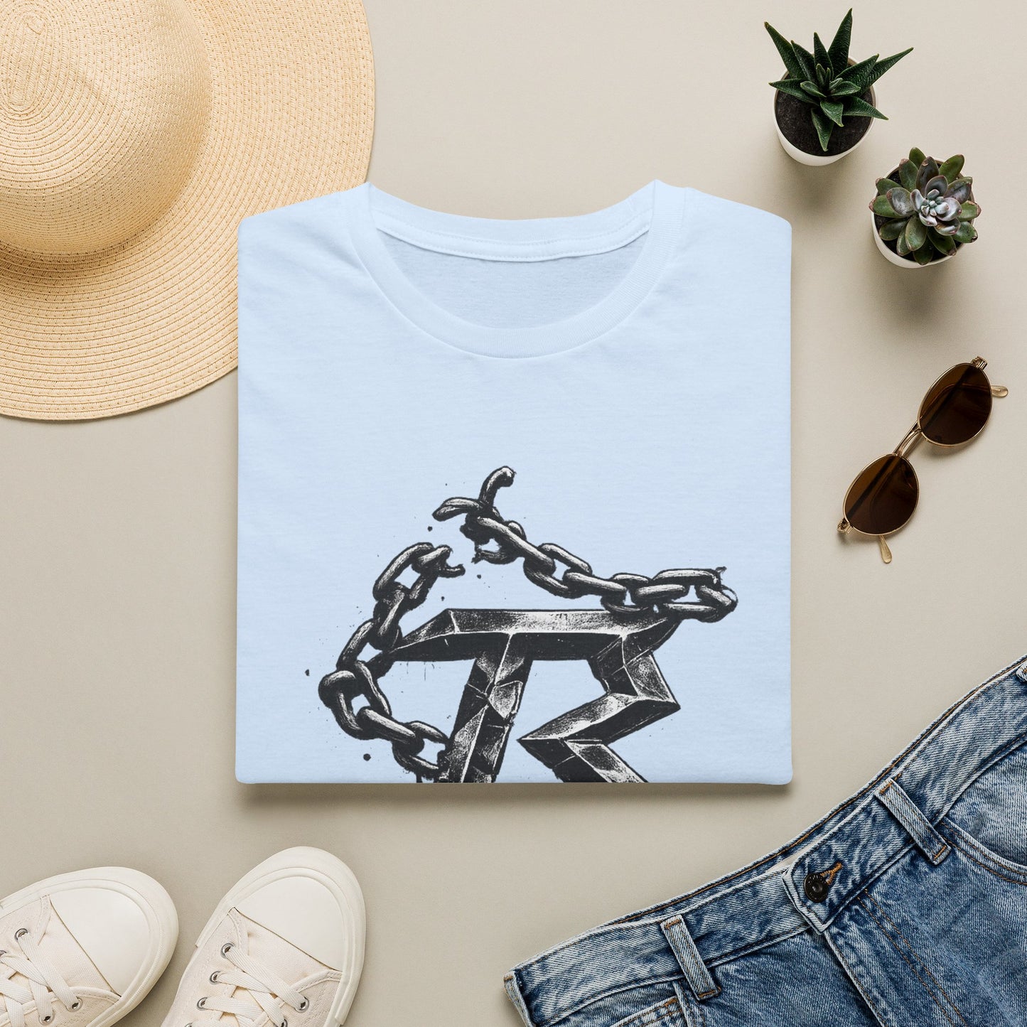 Relentless Chains Graphic Tee — Motivational Fitness T-Shirt