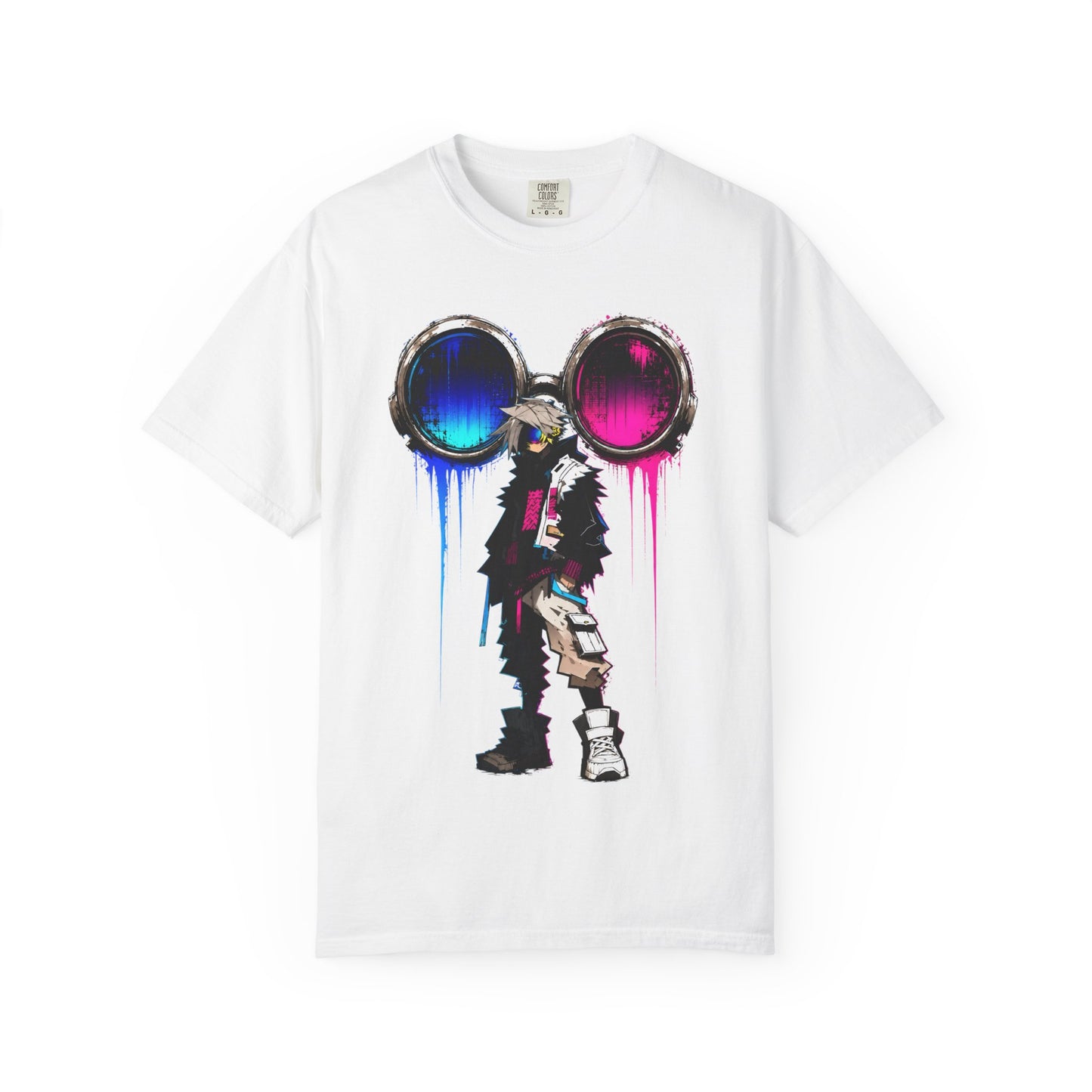Neon Vision Cyberpunk T-Shirt – Futuristic Streetwear Anime Graphic Tee