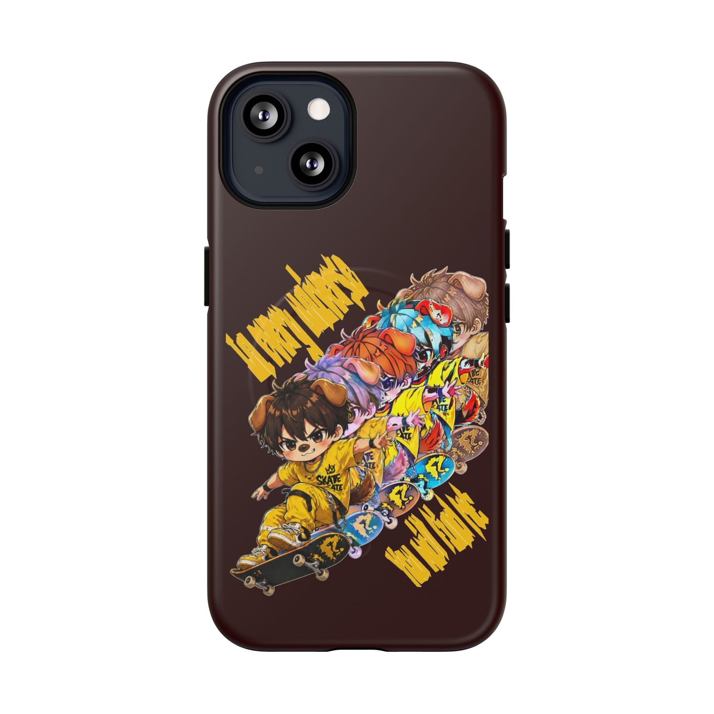 Skateboard Characters Magnetic Phone Case — Tough Magnetic iPhone Cover with Colorful Skate Art