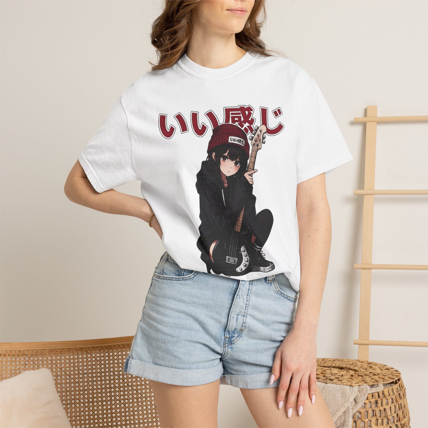 Cute Sad Anime Girl T-Shirt – Pastel Japanese Streetwear Tee