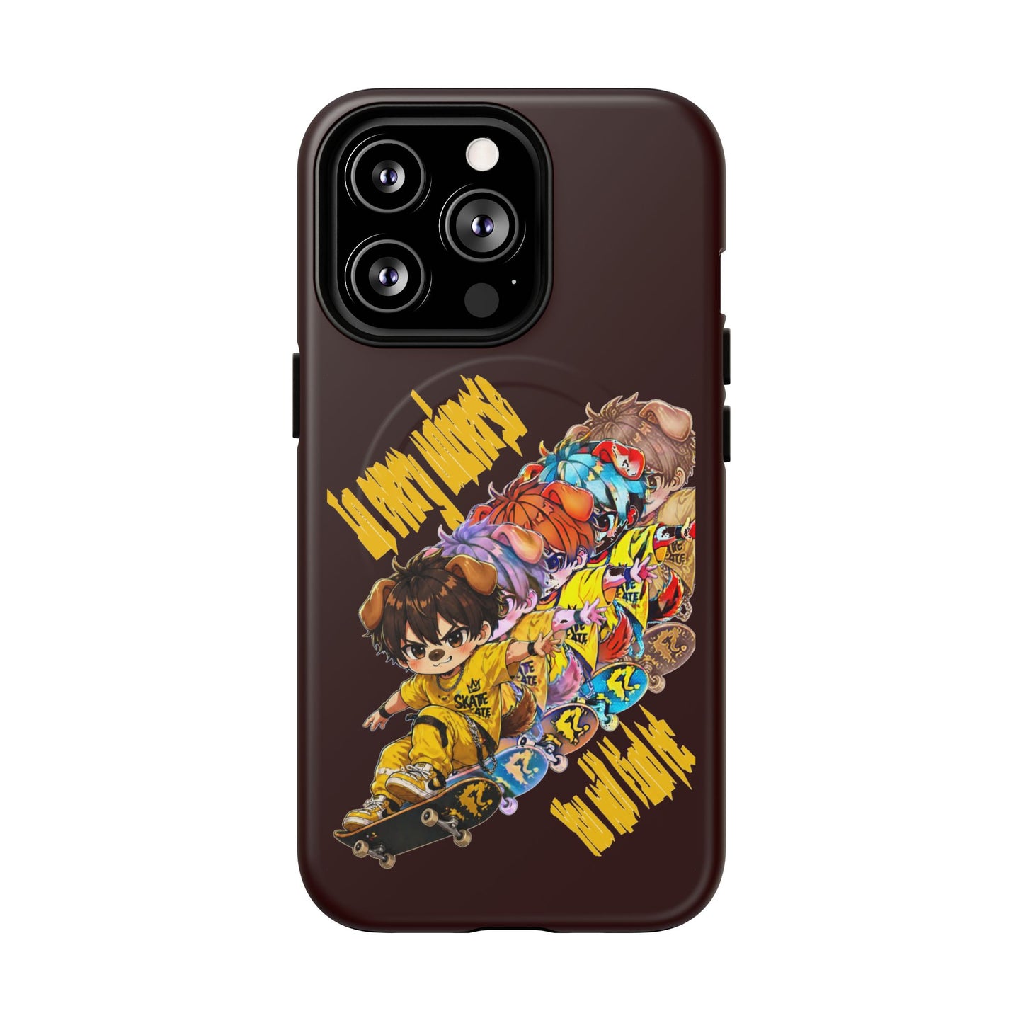 Skateboard Characters Magnetic Phone Case — Tough Magnetic iPhone Cover with Colorful Skate Art