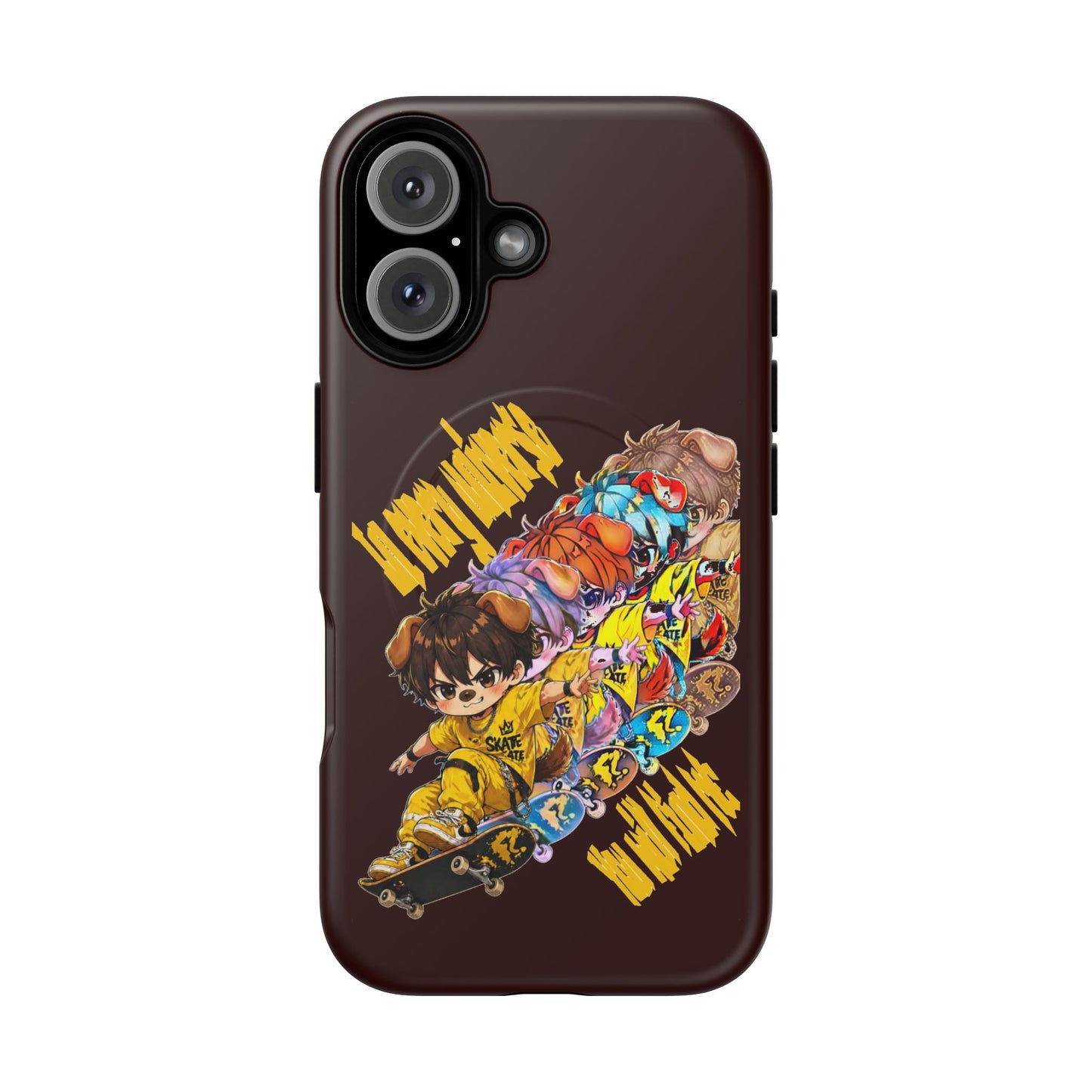 Skateboard Characters Magnetic Phone Case — Tough Magnetic iPhone Cover with Colorful Skate Art