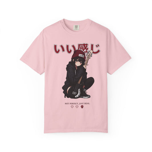 Cute Sad Anime Girl T-Shirt – Pastel Japanese Streetwear Tee