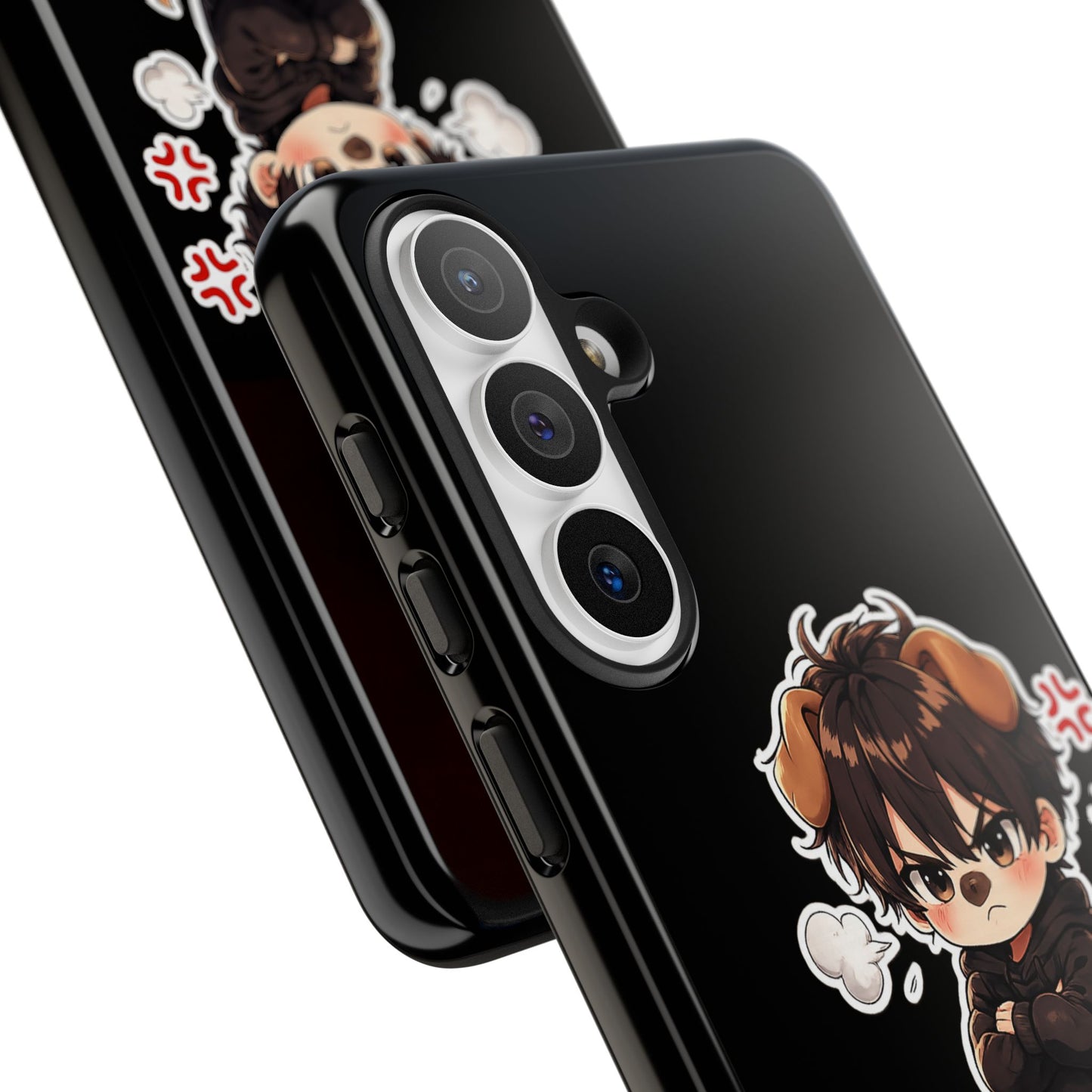 Angry Dog Boy Phone Case — Cute Chibi Anime Protective iPhone Cover