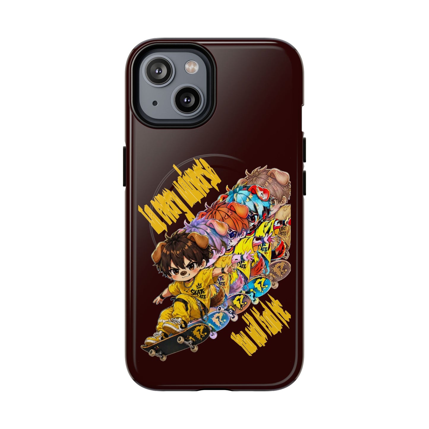 Skateboard Characters Magnetic Phone Case — Tough Magnetic iPhone Cover with Colorful Skate Art