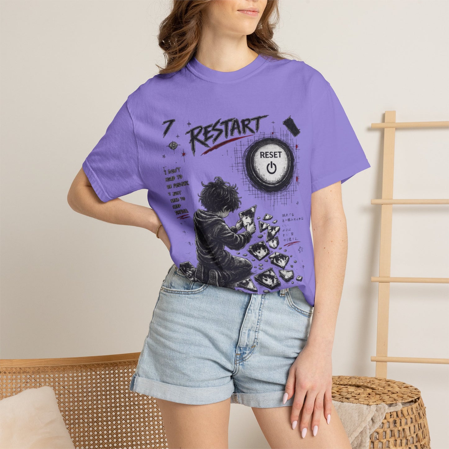 Restart Reset Button Graphic T-Shirt — Retro Gamer Streetwear