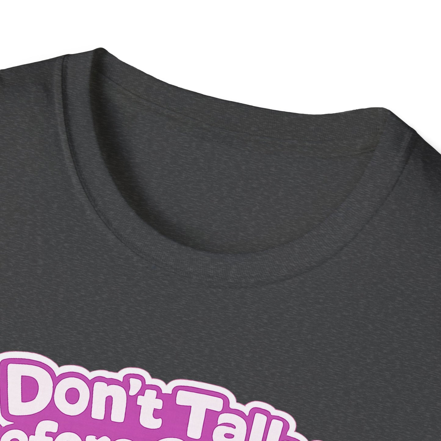 Don't Talk Before Coffee T-Shirt — Cute Pink Anime Girl Coffee Tee
