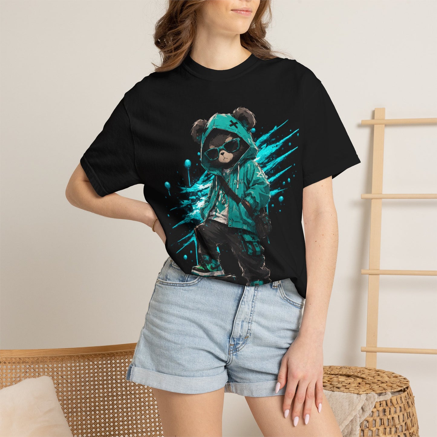 Neon Shadow Bear Tee