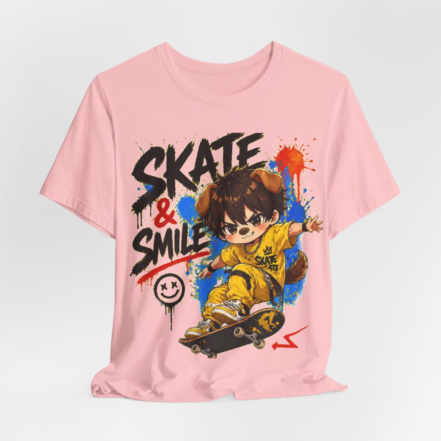 Skate & Smile Tee — Cute Kid Skateboard Graphic T-Shirt