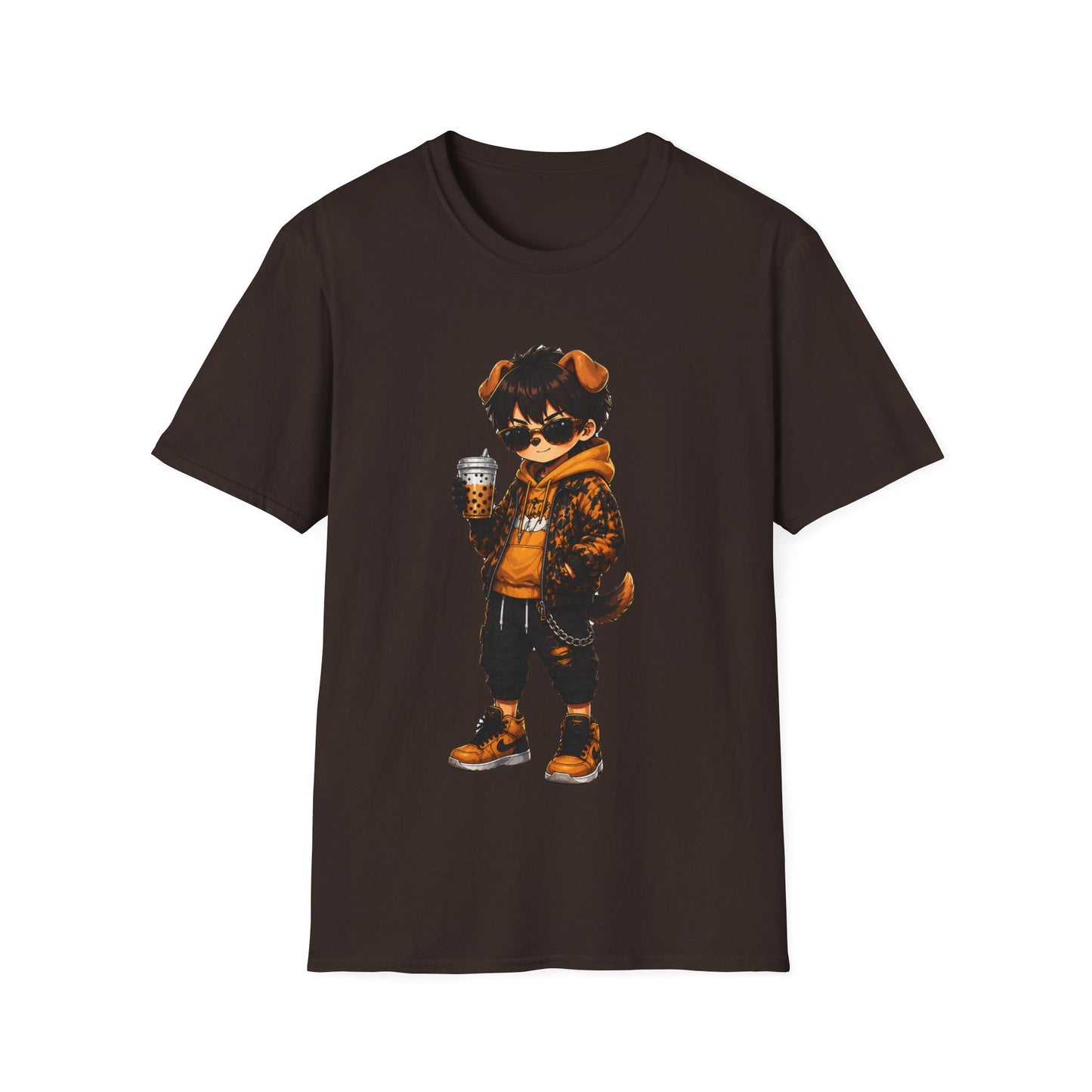 Raccoon Streetwear Tee – Cool Coffee Bear Graphic T-Shirt