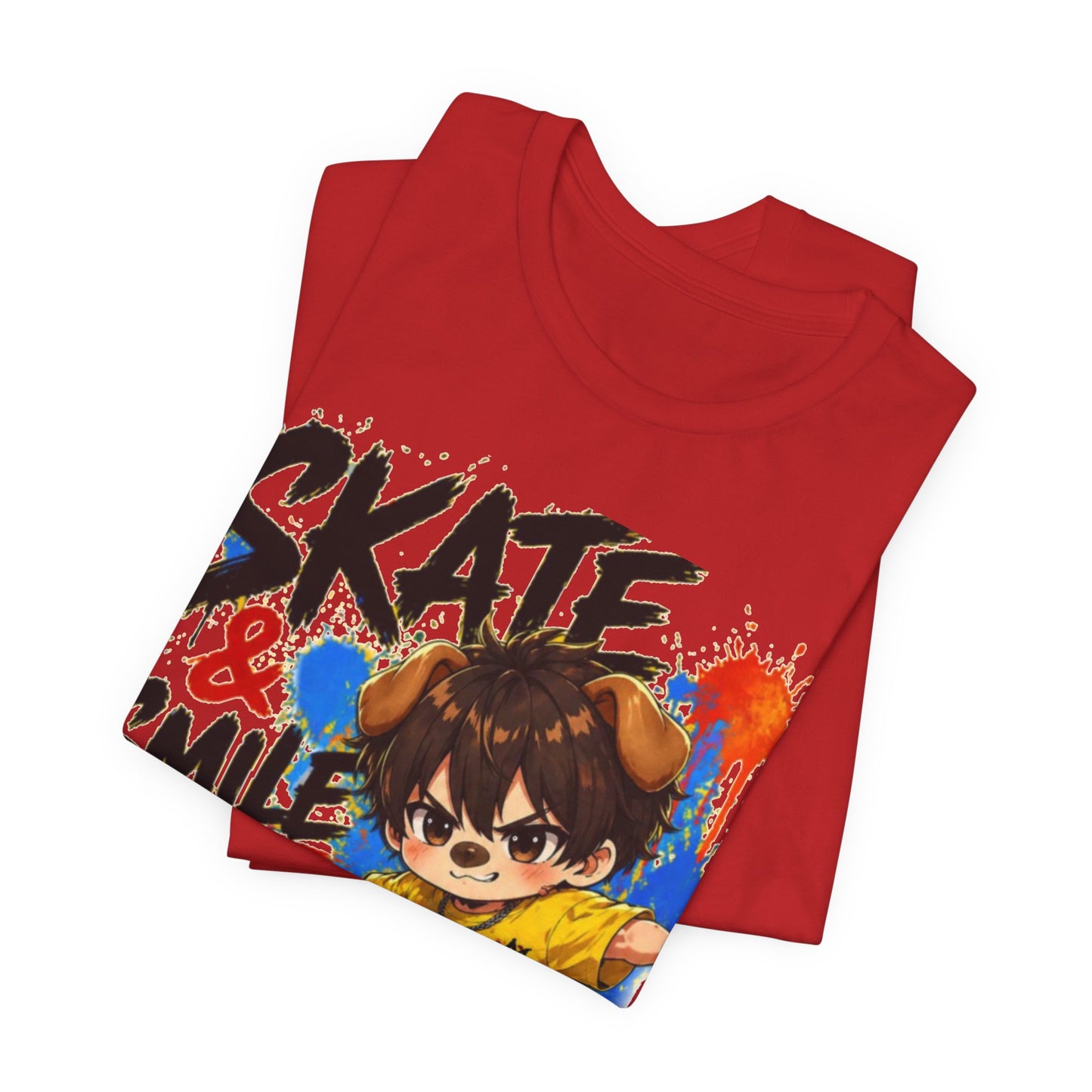 Skate & Smile Tee — Cute Kid Skateboard Graphic T-Shirt