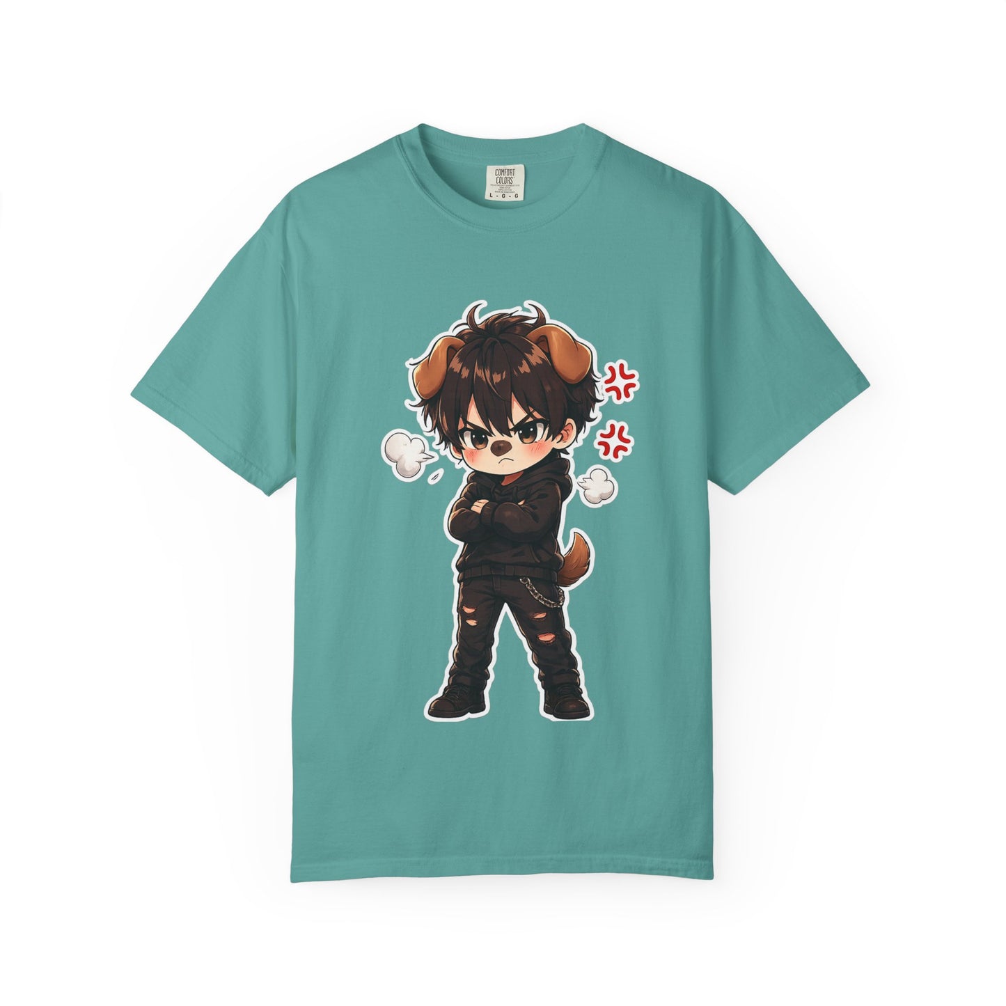 Angry Dogboy Cute Chibi T‑Shirt — Kawaii Anime Character Tee