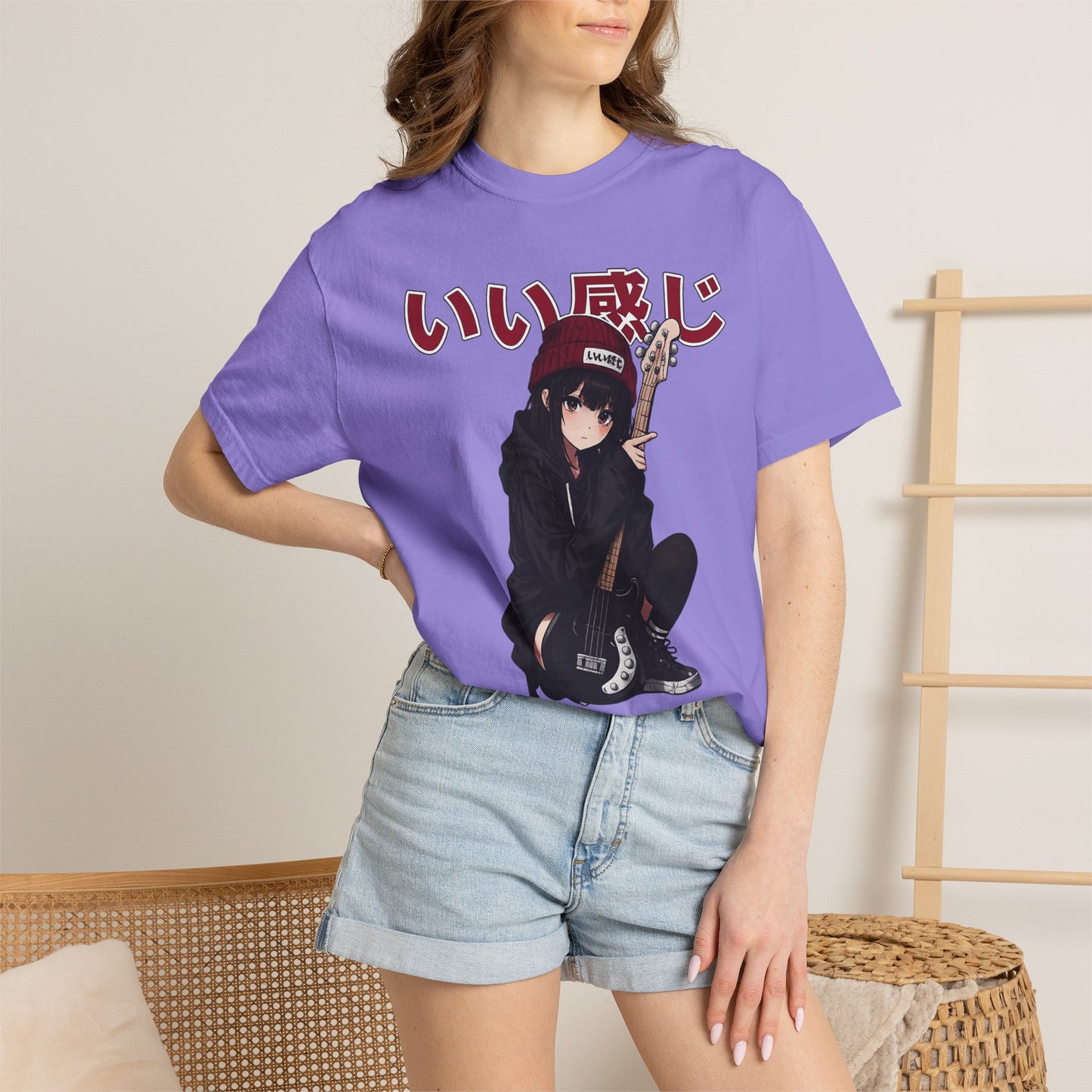 Cute Sad Anime Girl T-Shirt – Pastel Japanese Streetwear Tee
