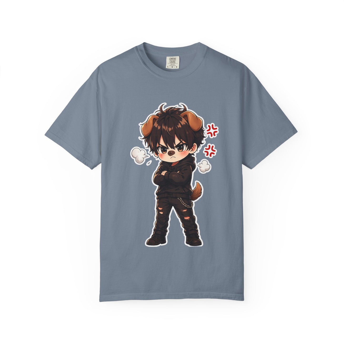 Angry Dogboy Cute Chibi T‑Shirt — Kawaii Anime Character Tee