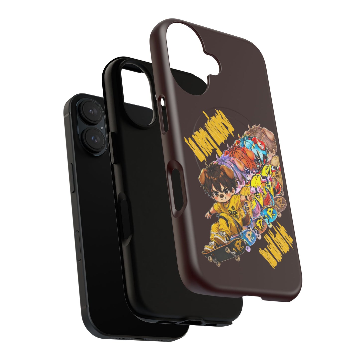 Skateboard Characters Magnetic Phone Case — Tough Magnetic iPhone Cover with Colorful Skate Art