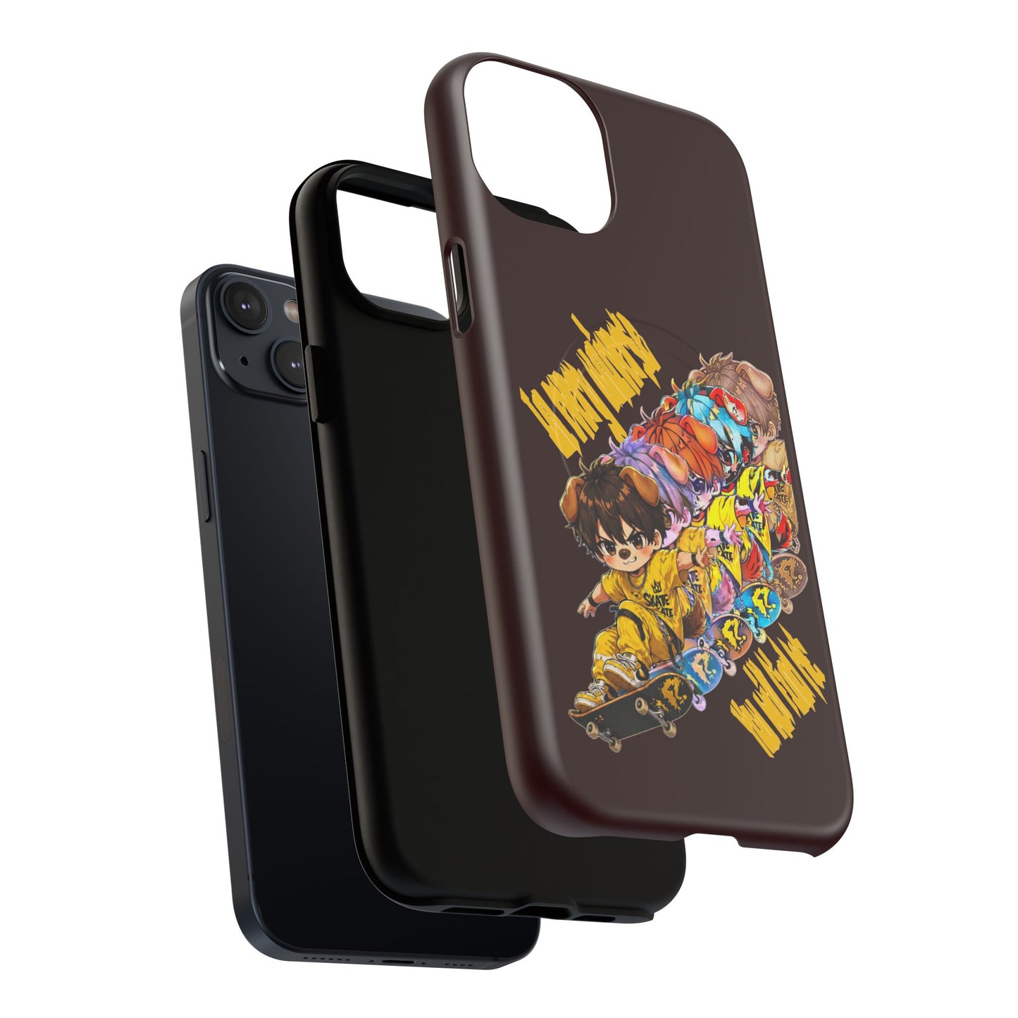 Skateboard Characters Magnetic Phone Case — Tough Magnetic iPhone Cover with Colorful Skate Art