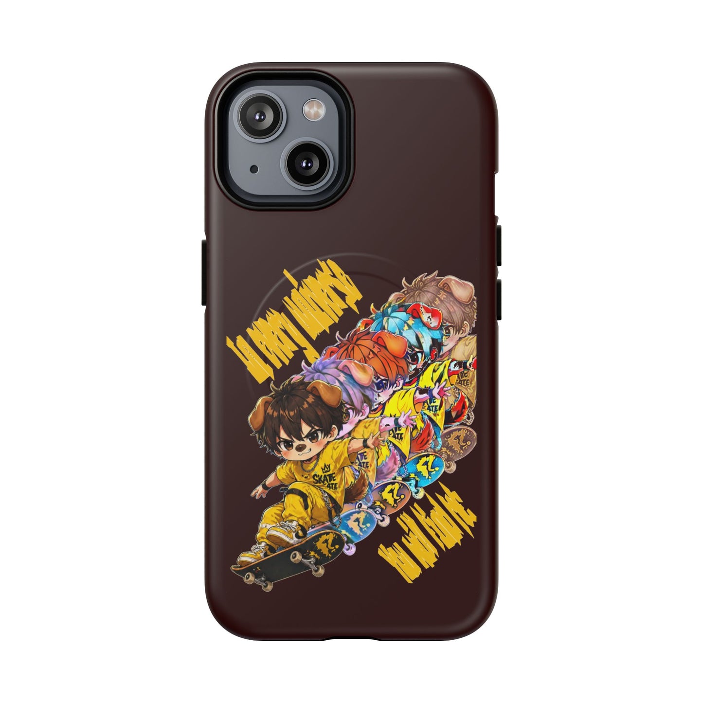 Skateboard Characters Magnetic Phone Case — Tough Magnetic iPhone Cover with Colorful Skate Art