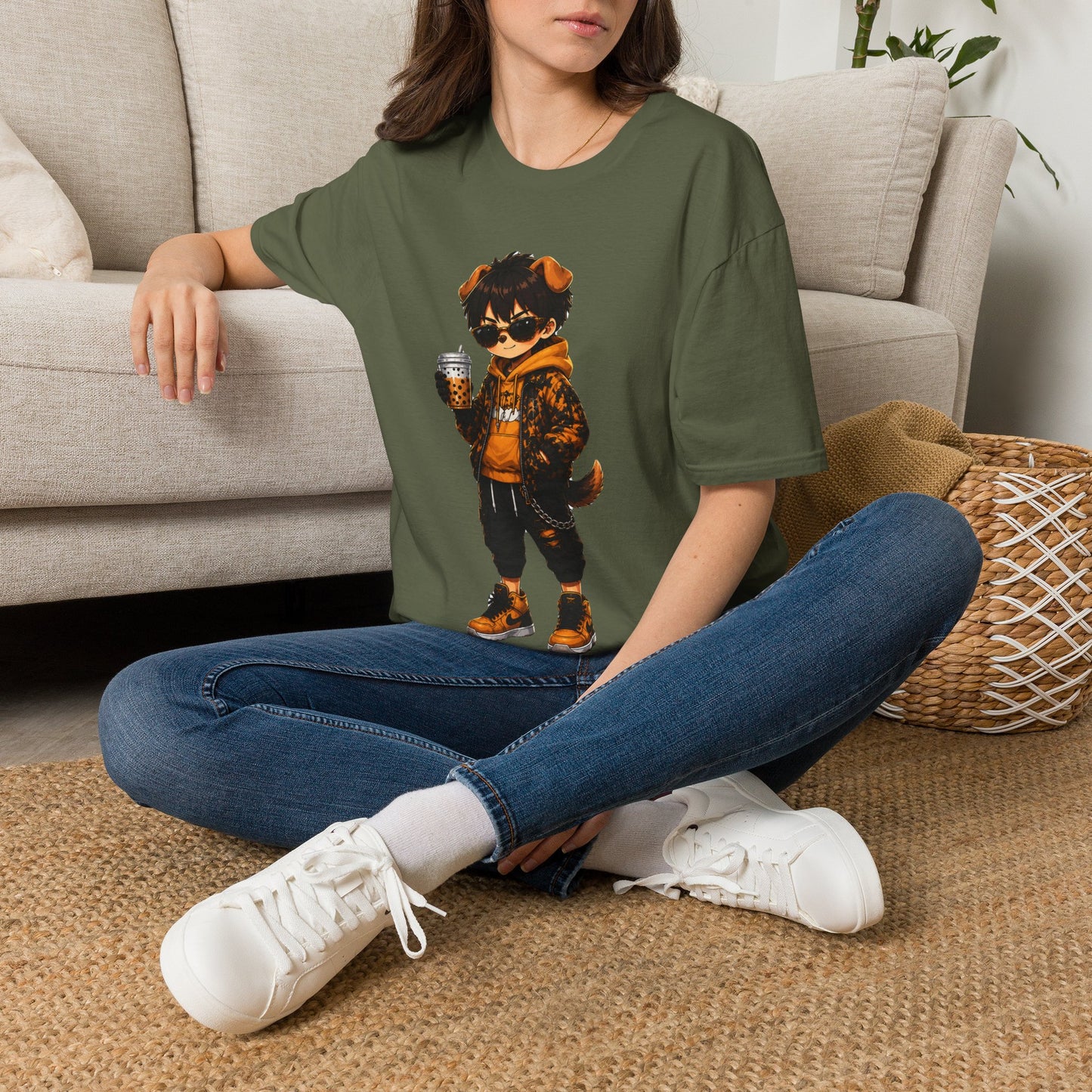 Raccoon Streetwear Tee – Cool Coffee Bear Graphic T-Shirt