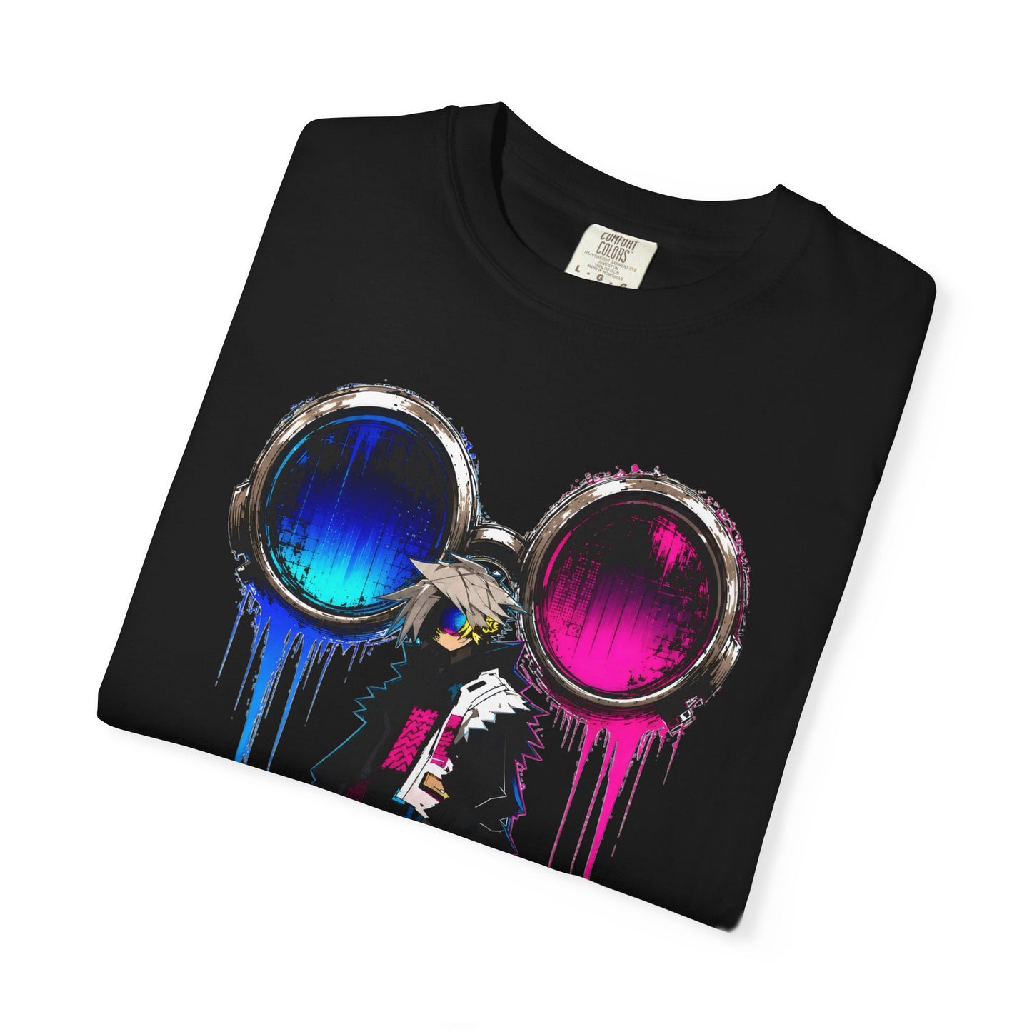 Neon Vision Cyberpunk T-Shirt – Futuristic Streetwear Anime Graphic Tee