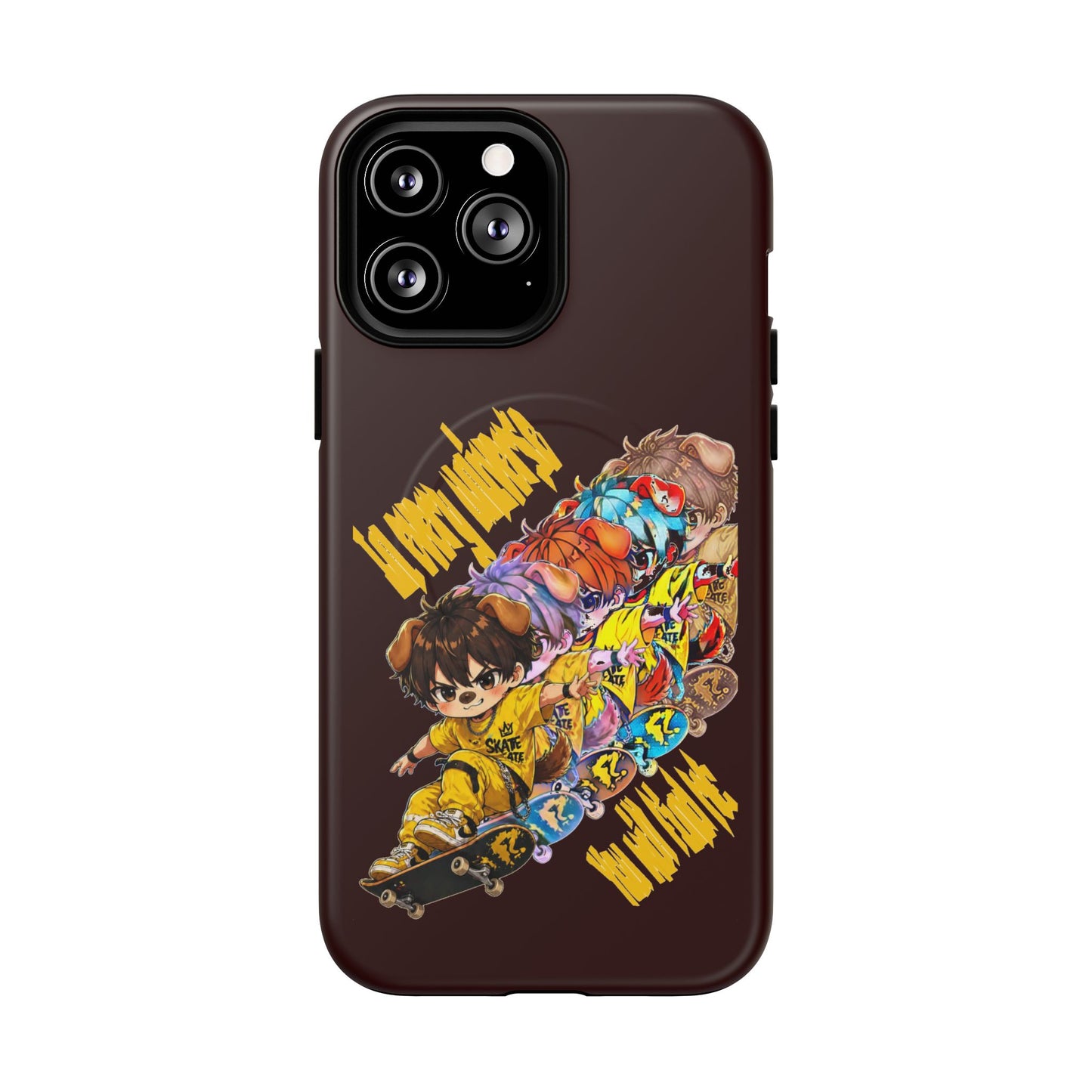Skateboard Characters Magnetic Phone Case — Tough Magnetic iPhone Cover with Colorful Skate Art