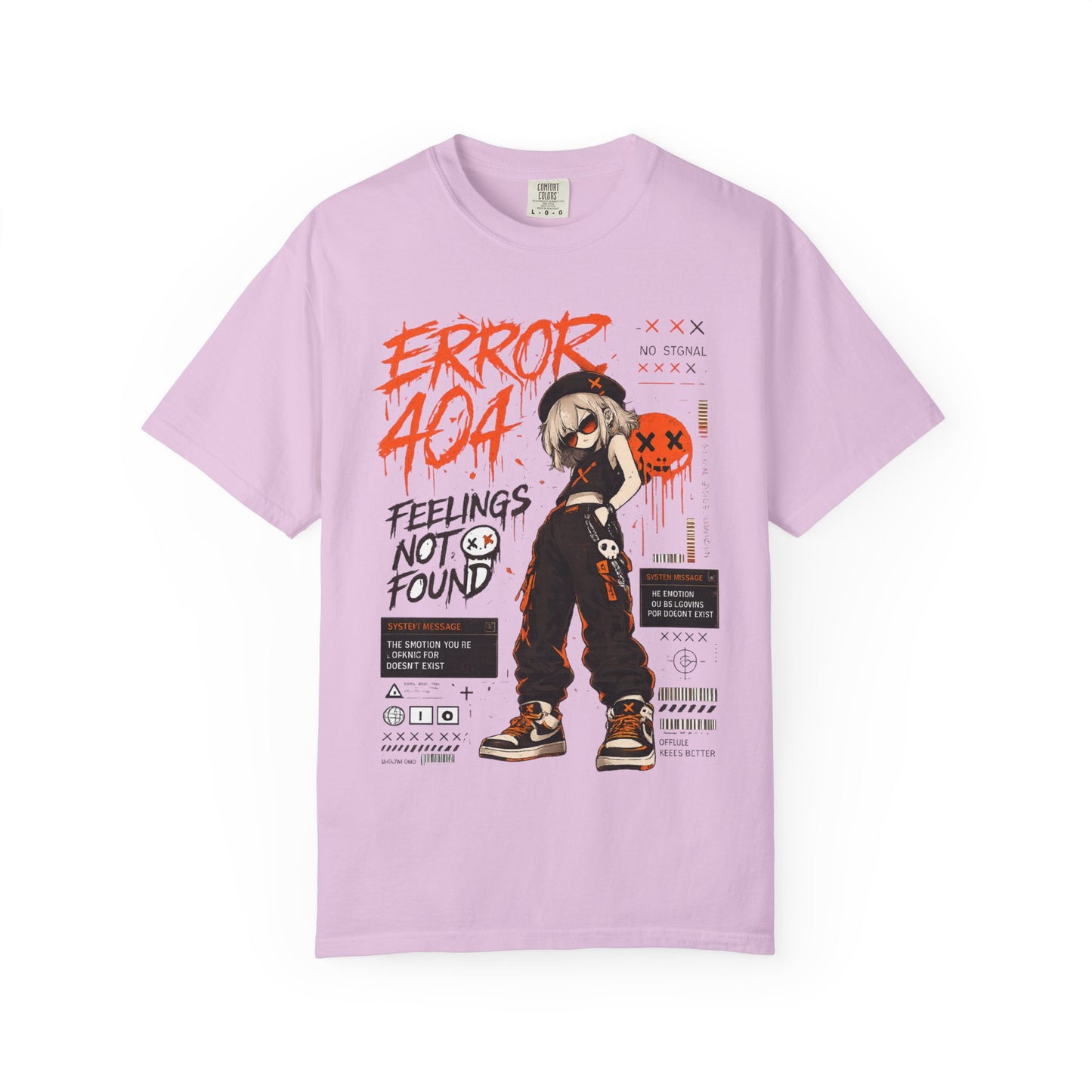 Error 404 Anime Streetwear T-Shirt — "Feelings Not Found" Graphic Tee