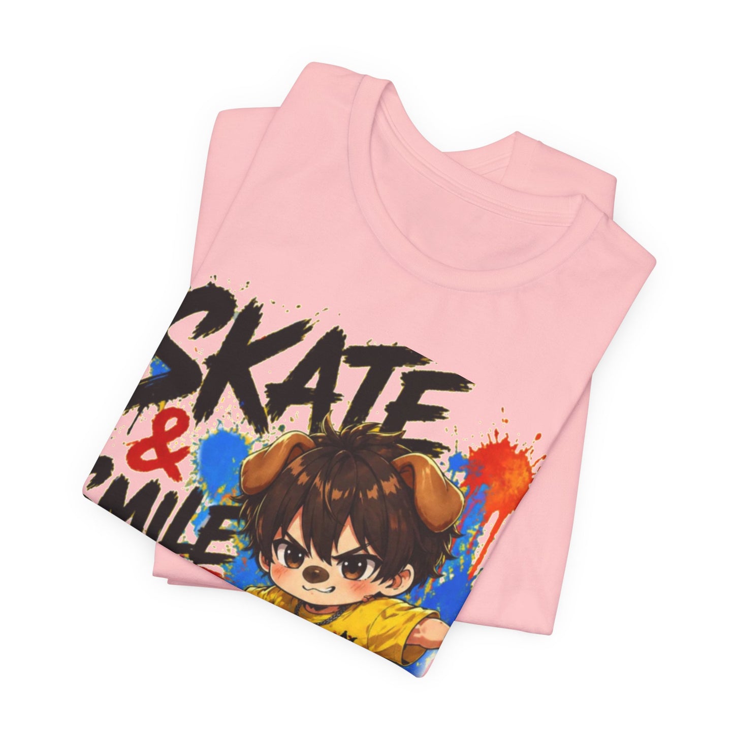 Skate & Smile Tee — Cute Kid Skateboard Graphic T-Shirt