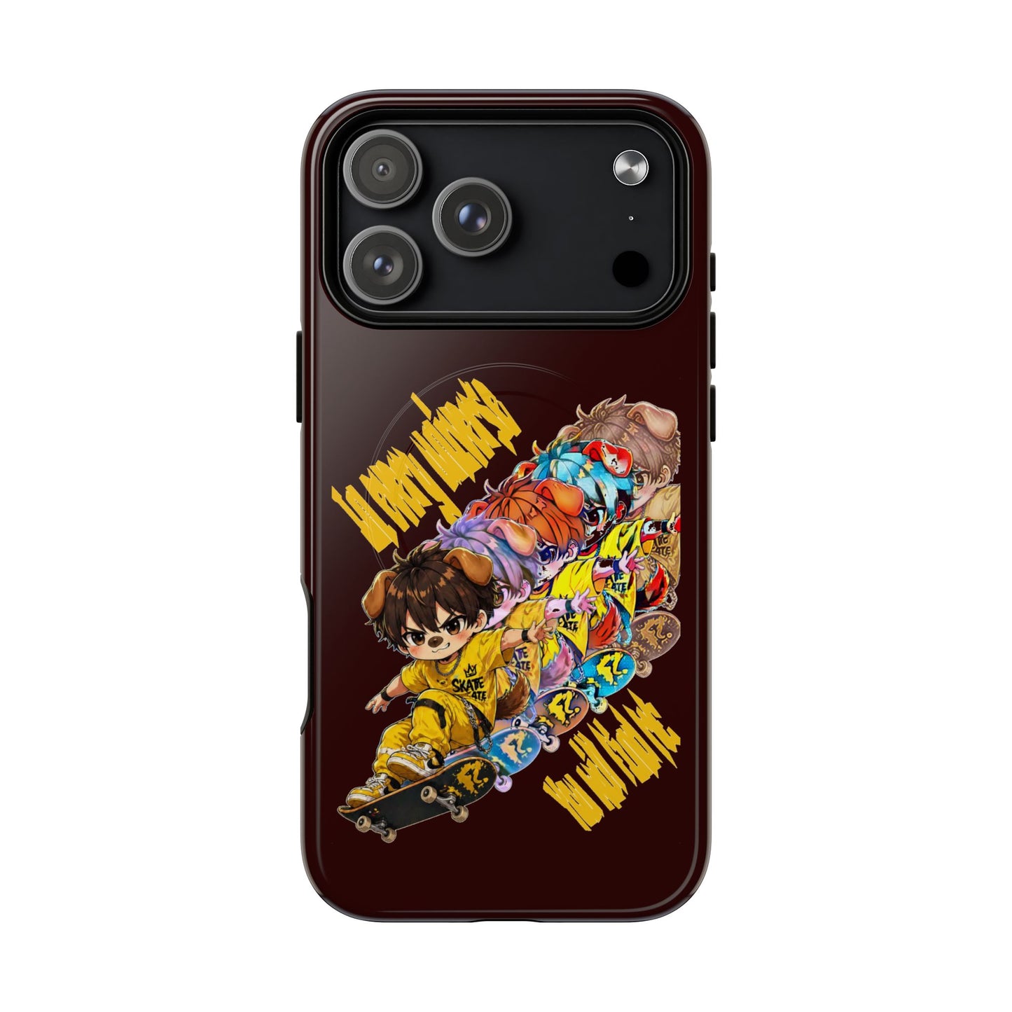 Skateboard Characters Magnetic Phone Case — Tough Magnetic iPhone Cover with Colorful Skate Art