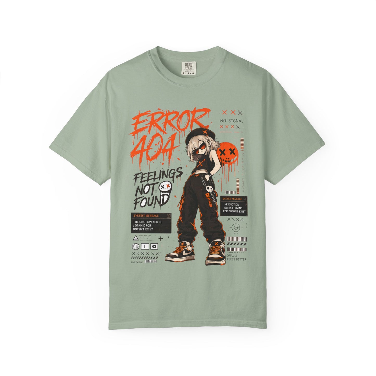 Error 404 Anime Streetwear T-Shirt — "Feelings Not Found" Graphic Tee