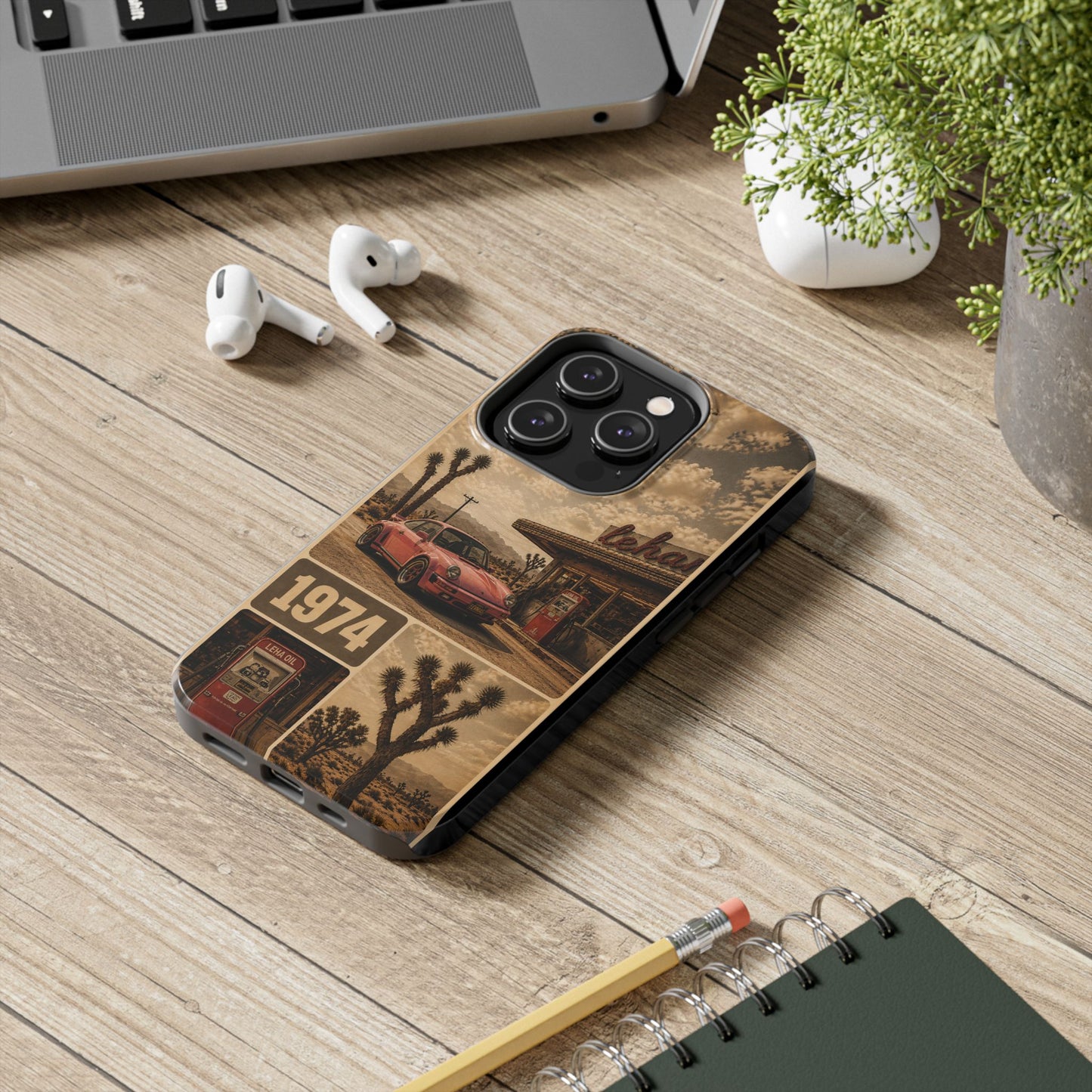 Vintage 1974 Desert Road Tough Phone Case