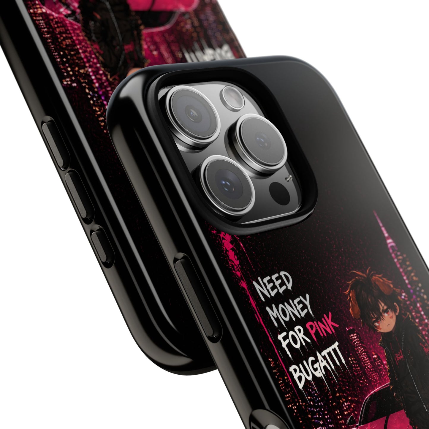 Cyberpunk Anime Phone Case – Neon Japanese Streetwear iPhone Cover
