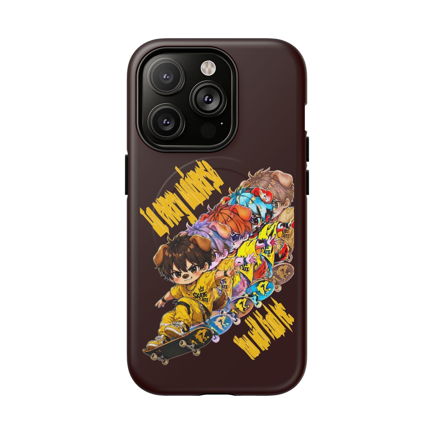Skateboard Characters Magnetic Phone Case — Tough Magnetic iPhone Cover with Colorful Skate Art