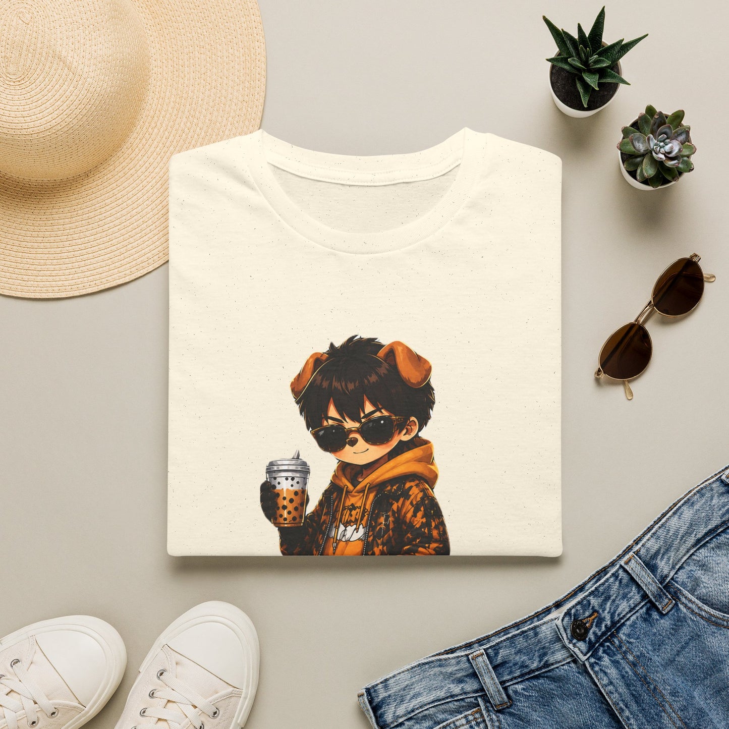 Raccoon Streetwear Tee – Cool Coffee Bear Graphic T-Shirt