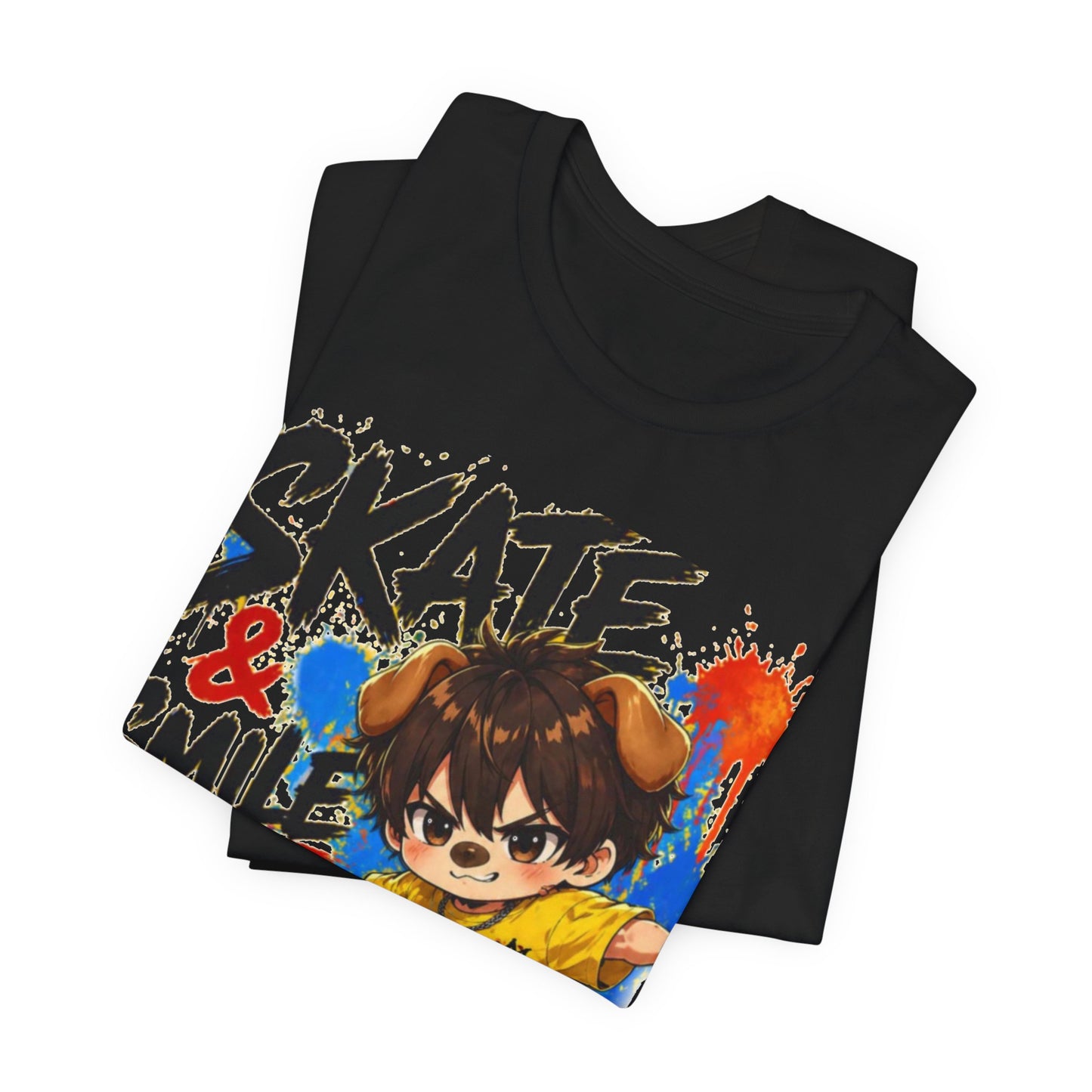 Skate & Smile Tee — Cute Kid Skateboard Graphic T-Shirt