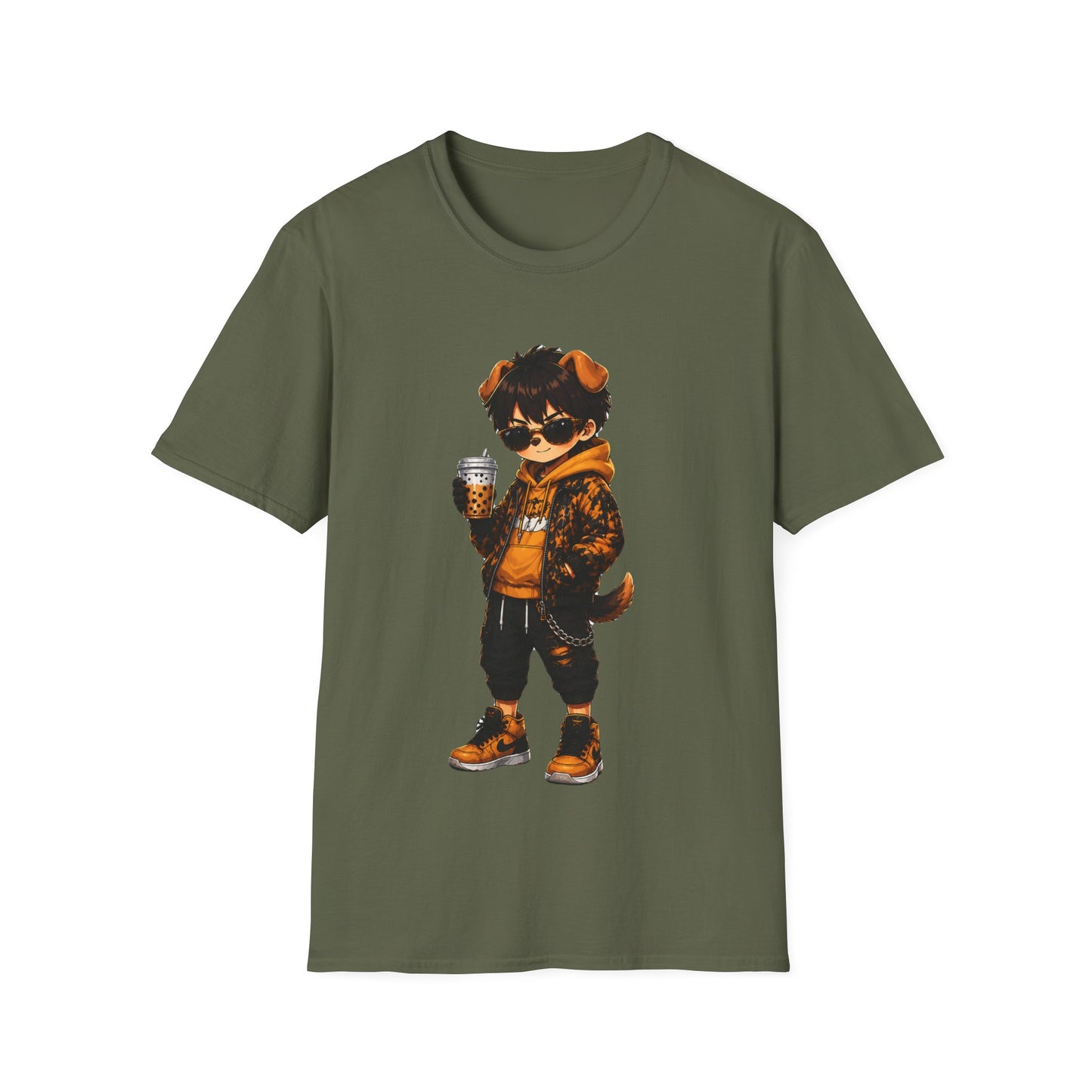 Raccoon Streetwear Tee – Cool Coffee Bear Graphic T-Shirt