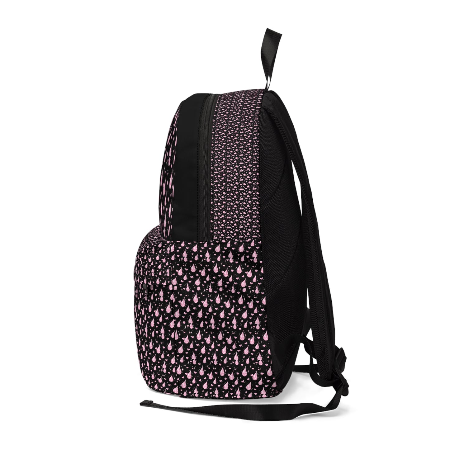 Classic Backpack — Pink Mini Floral Pattern Front Pocket