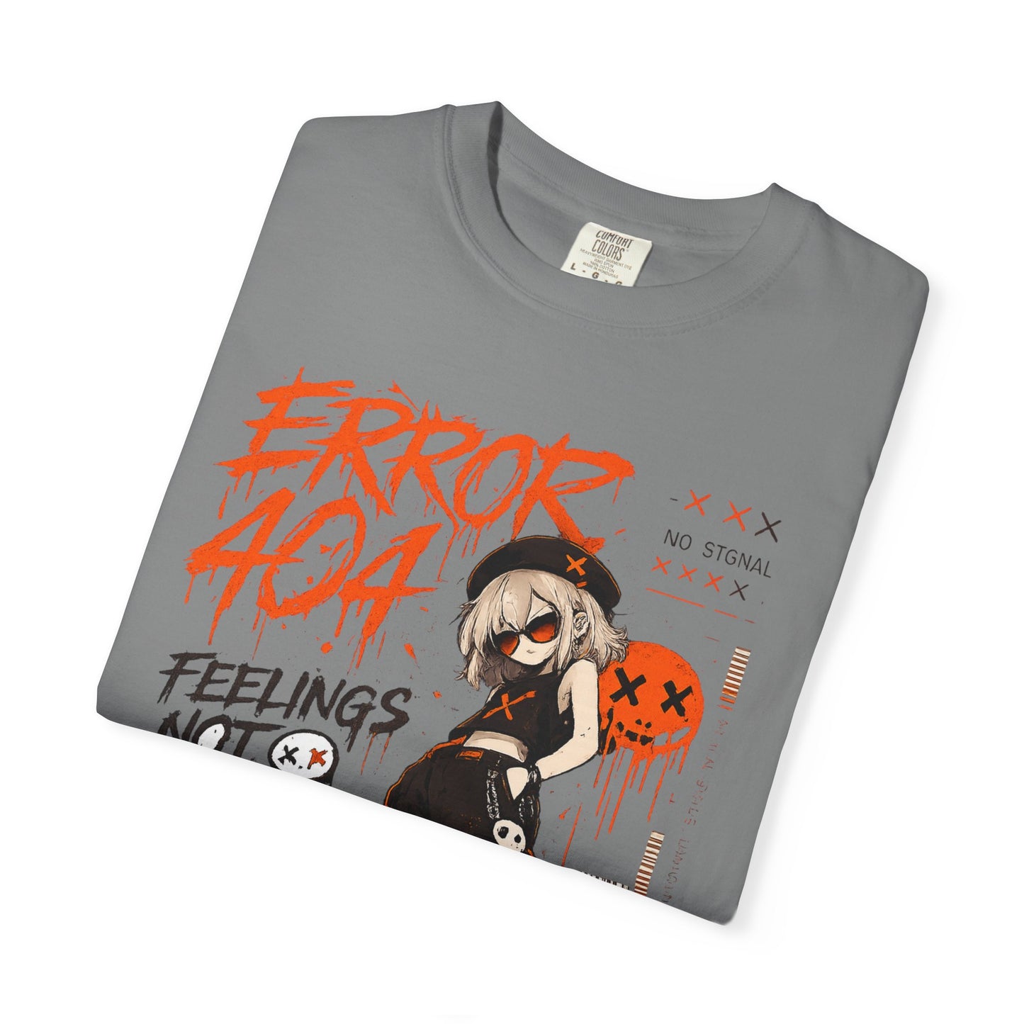 Error 404 Anime Streetwear T-Shirt — "Feelings Not Found" Graphic Tee