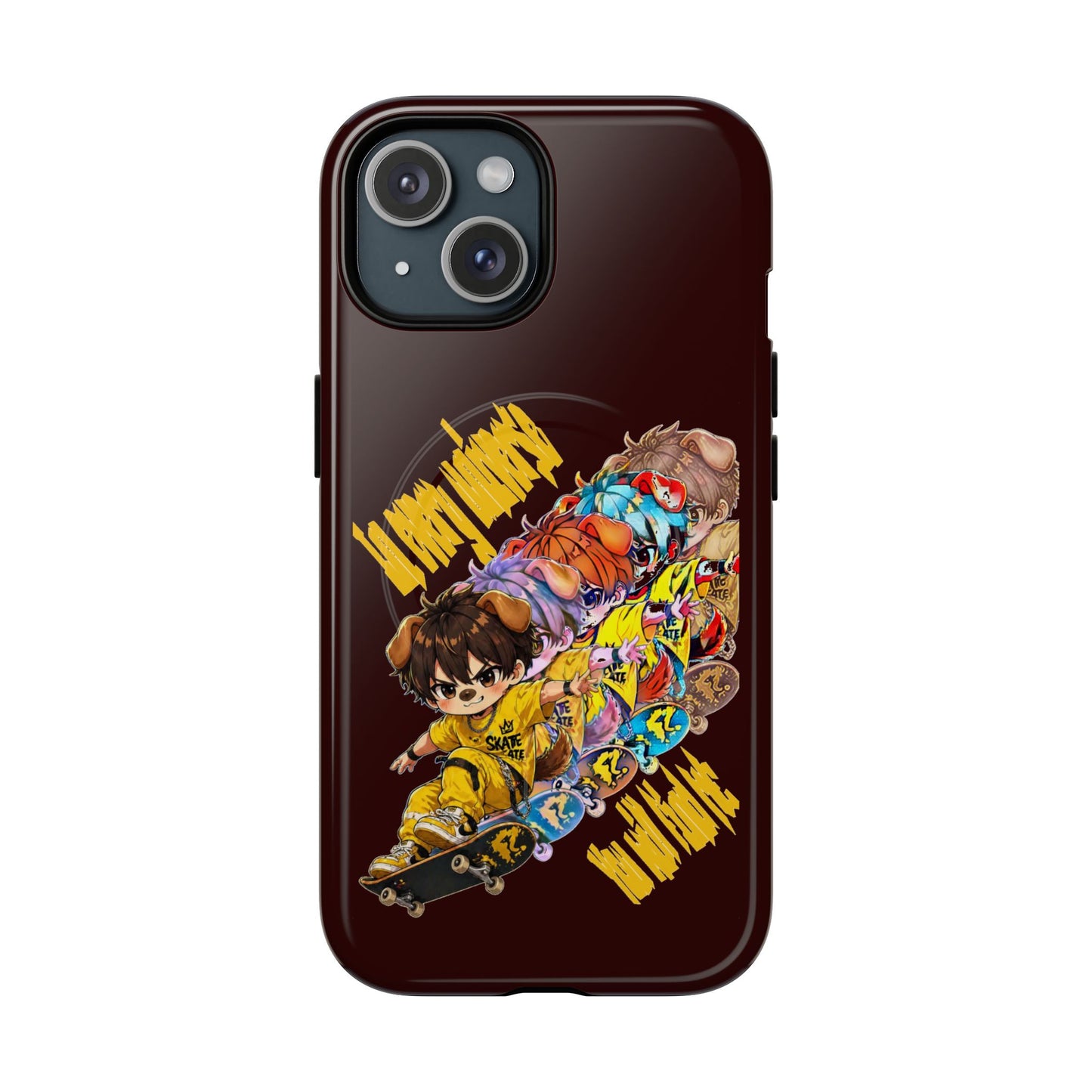 Skateboard Characters Magnetic Phone Case — Tough Magnetic iPhone Cover with Colorful Skate Art