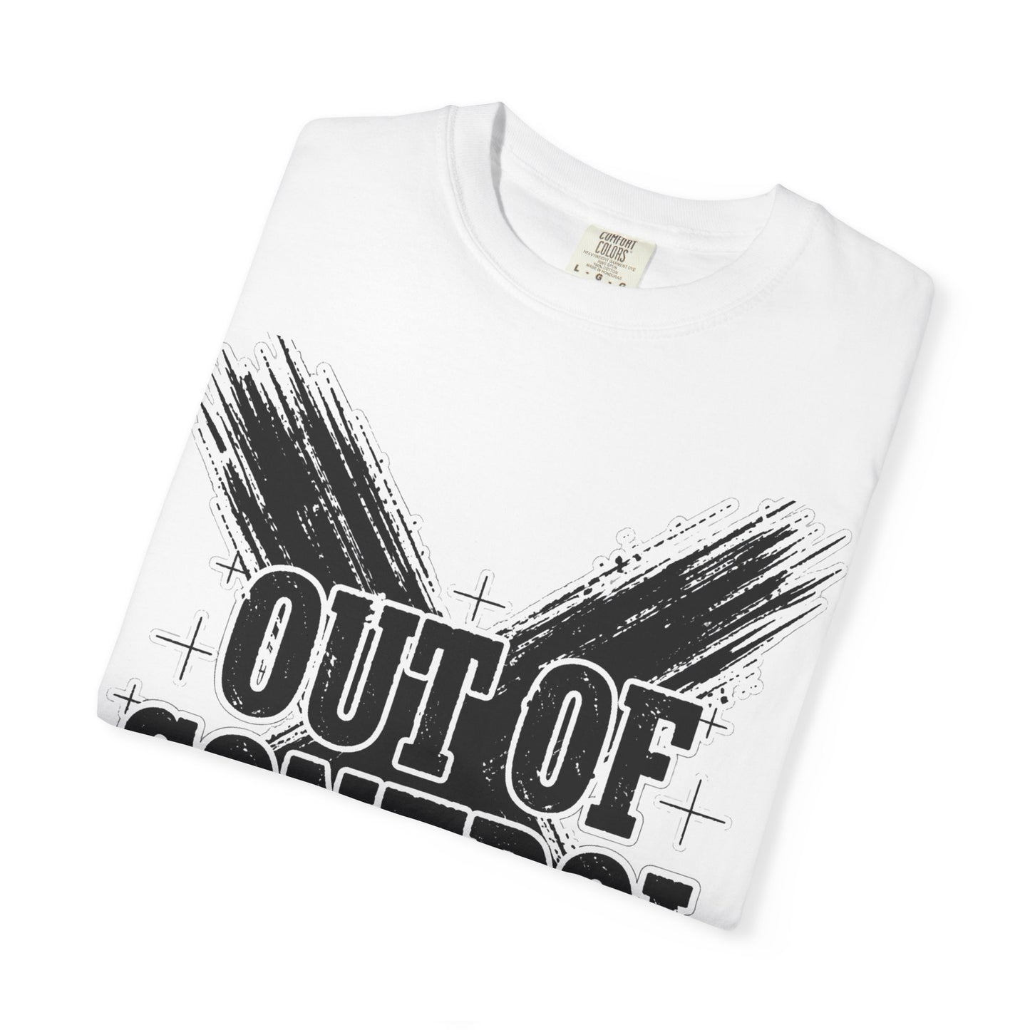 Out of Control Graphic T-Shirt — Bold Distressed Text Tee