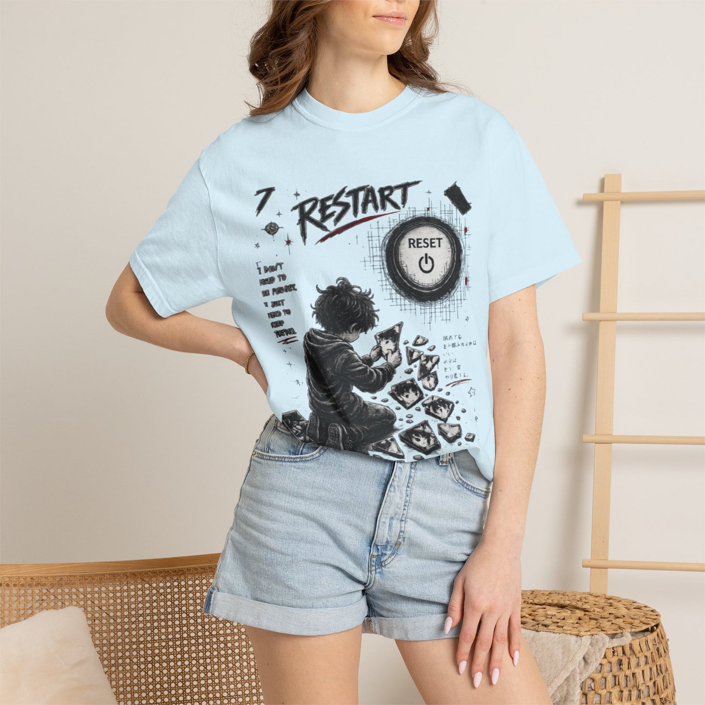 Restart Reset Button Graphic T-Shirt — Retro Gamer Streetwear