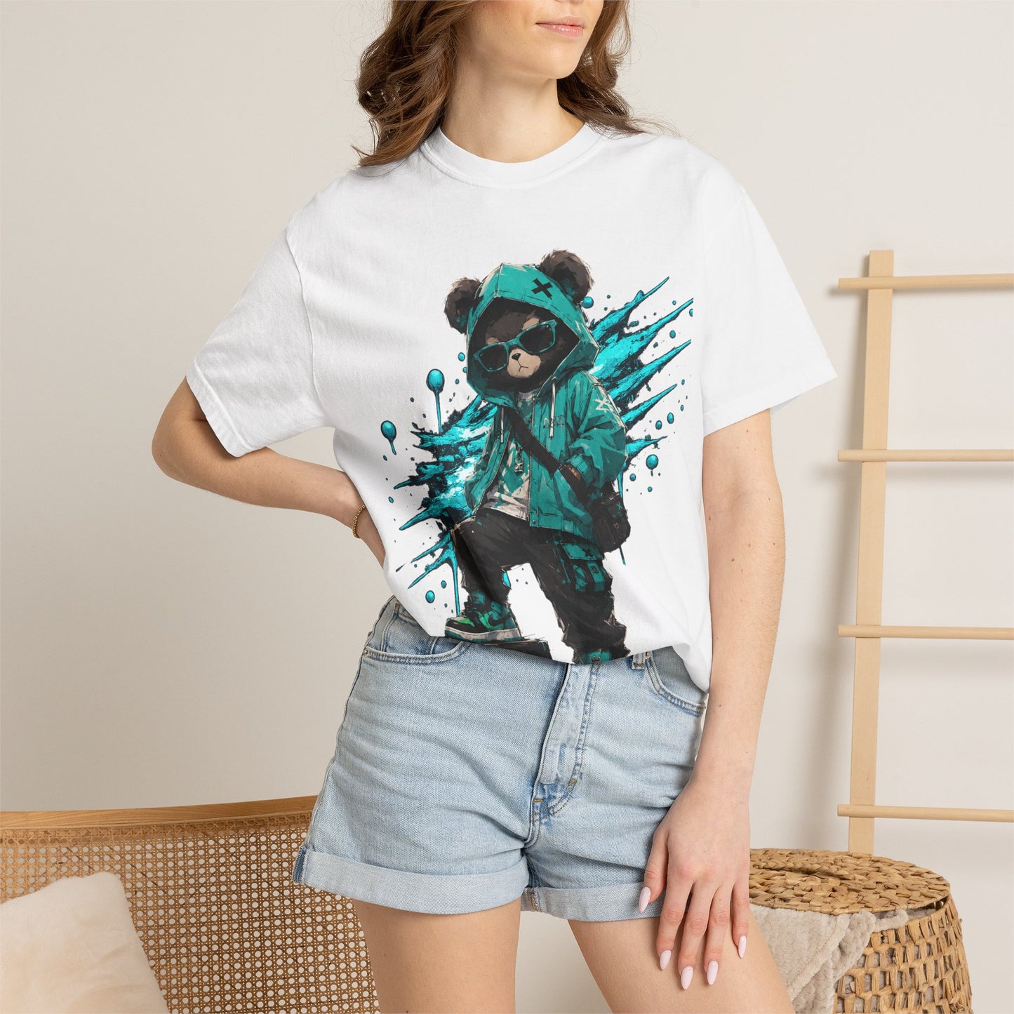 Neon Shadow Bear Tee