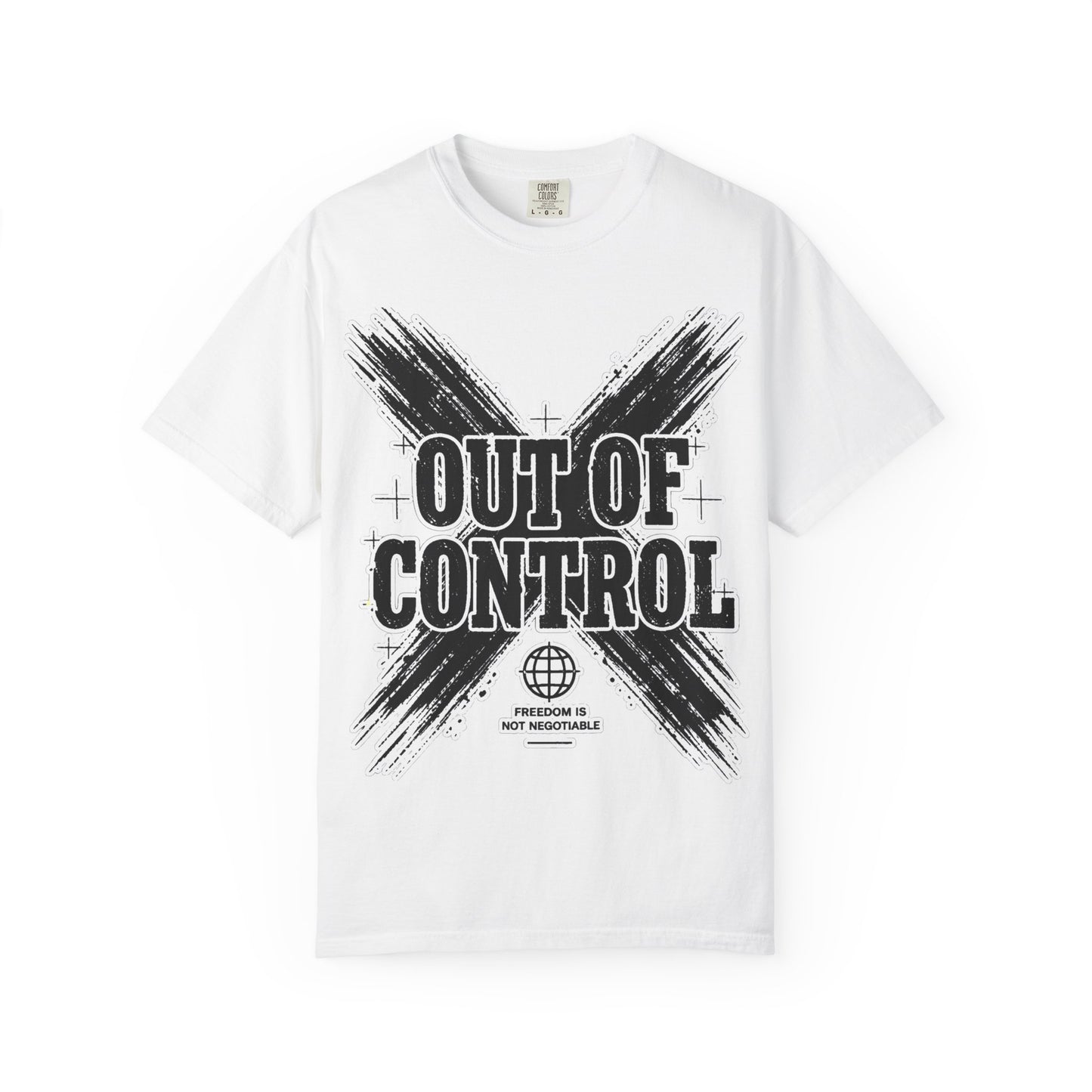 Out of Control Graphic T-Shirt — Bold Distressed Text Tee