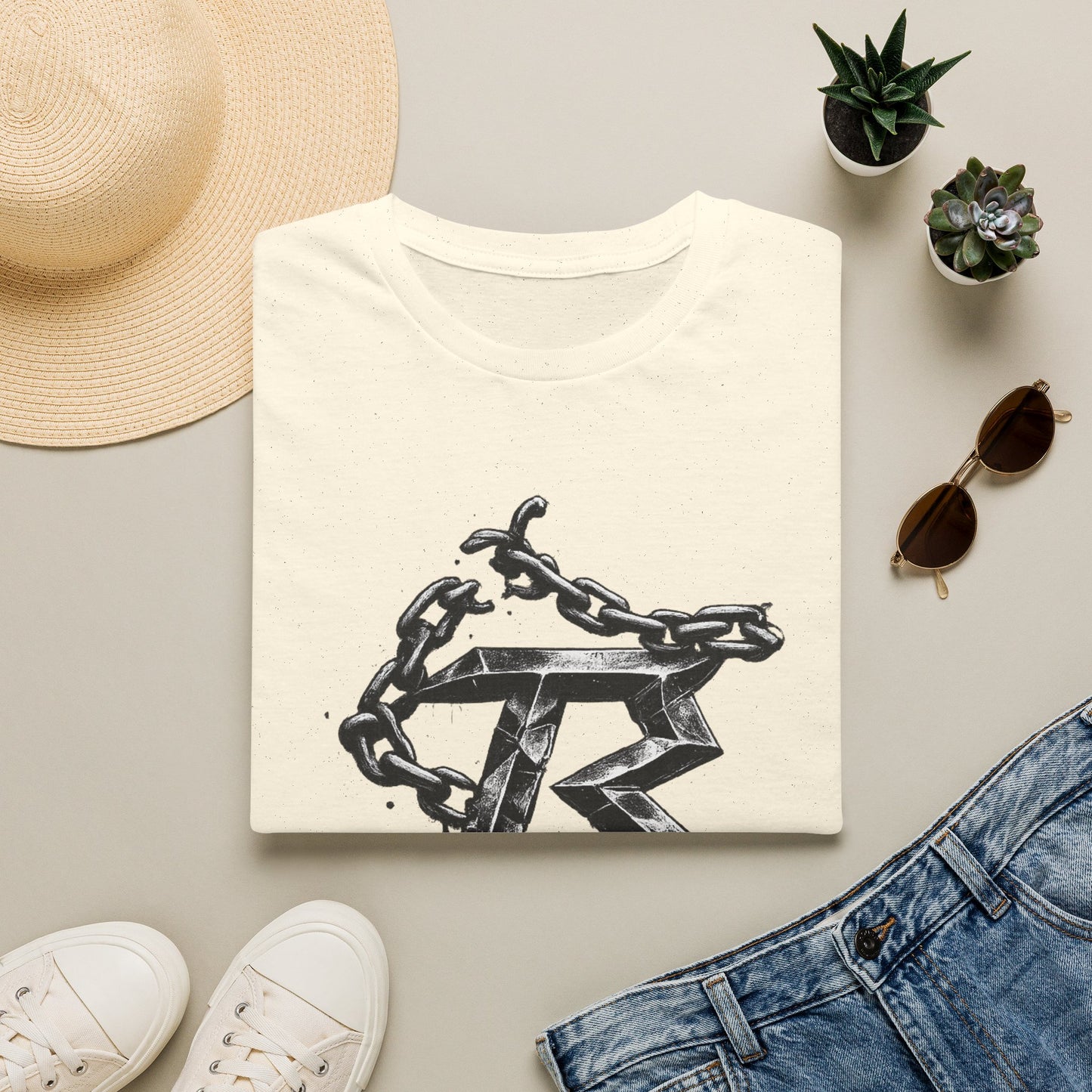 Relentless Chains Graphic Tee — Motivational Fitness T-Shirt